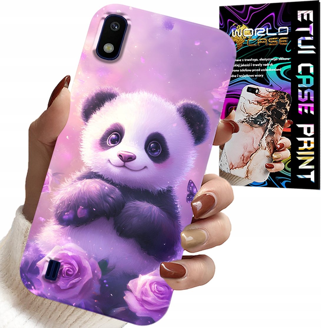 ETUI DO SAMSUNG A10 - SŁODKA PANDA WZORY DLA DZIECI + SZKŁO