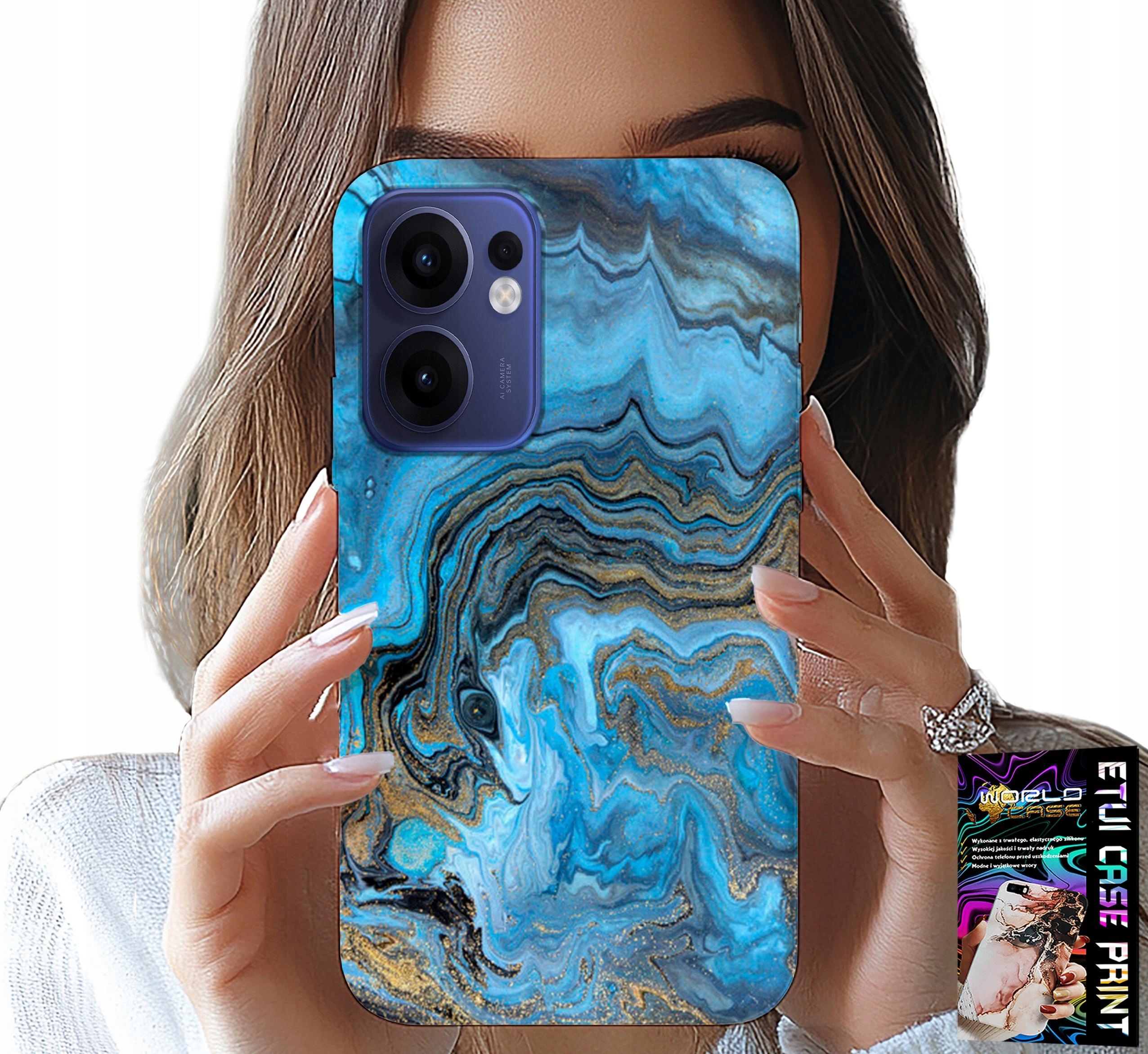 ETUI DO OPPO FIND X5 LITE - MARMURKOWE WZORY OBUDOWA CASE + FOLIA