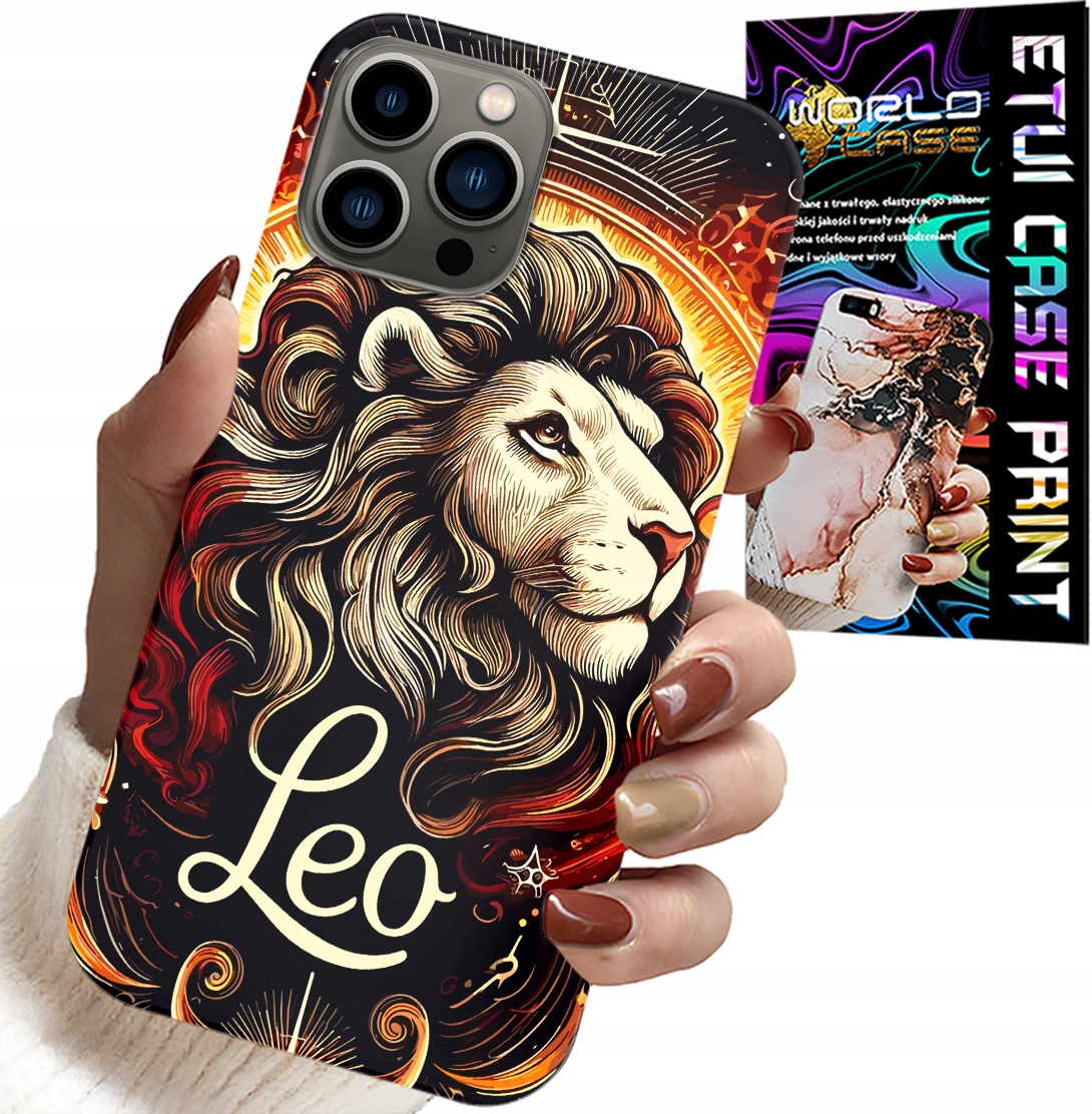 ETUI DO IPHONE 12 PRO MAX - LEW, ZNAK ZODIAKU ASTRONOMIA, CASE + SZKŁO