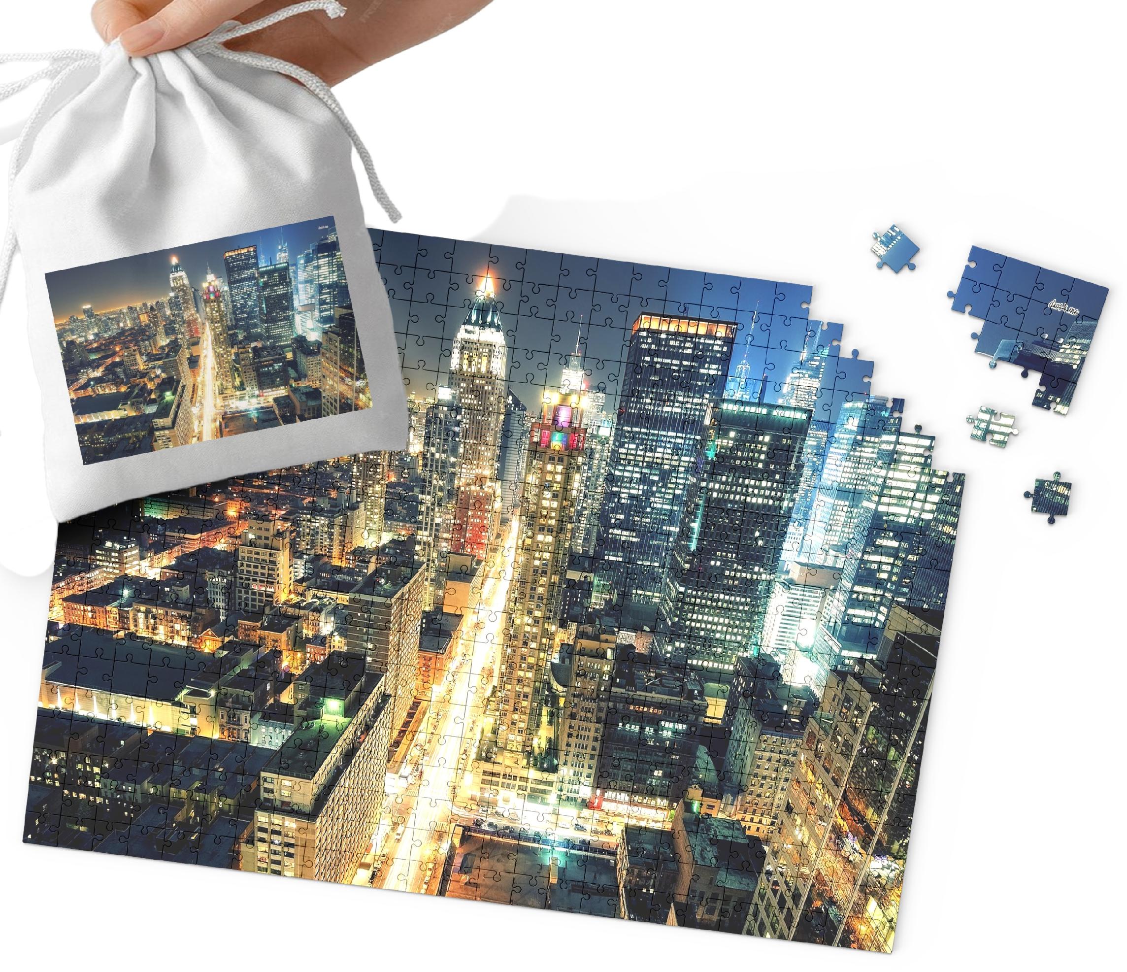 PUZZLE - PIĘKNE WIDOKI NOWY JORK WIELE WZORÓW 252el + WORECZEK