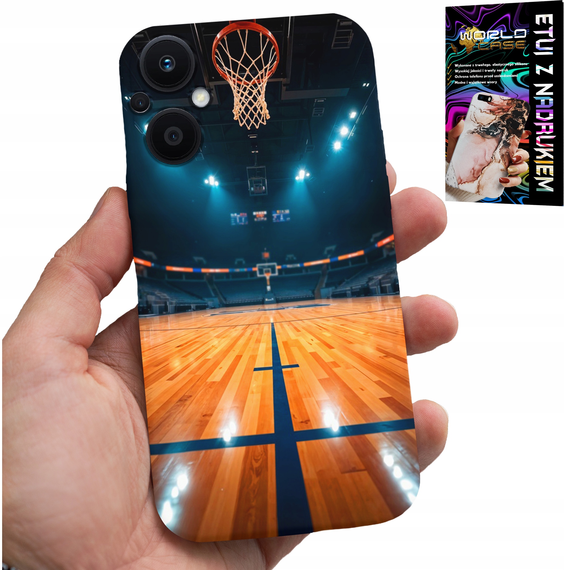 ETUI DO OPPO RENO8 LITE 5G - KOSZYKÓWKA NBA BOISKO, KOSZ FAN WZORY