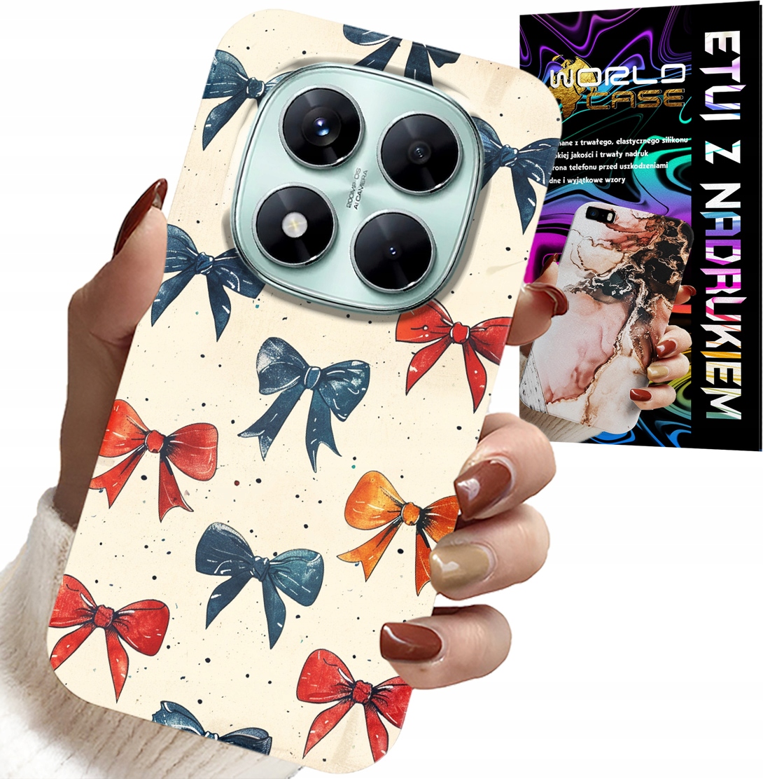 ETUI DO XIAOMI NOTE 14 PRO+ 5G - KOLOROWE WSTĄŻKI WSTĄŻKA MODNE WZORY