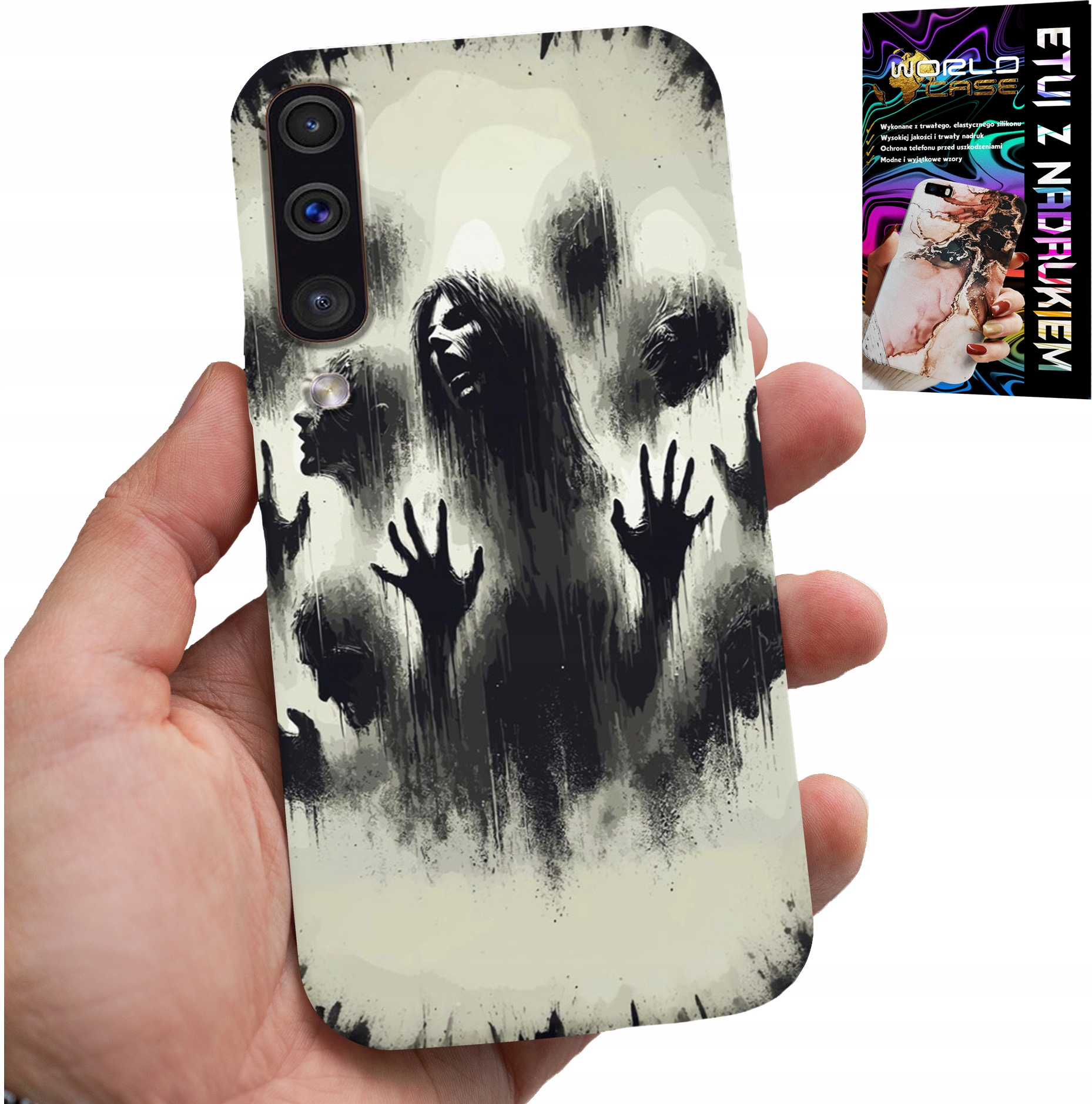 ETUI DO SAMSUNG GALAXY A70 - ŻYWE TRUPY THE WALKING DEAD ZOMBI +SZKŁO