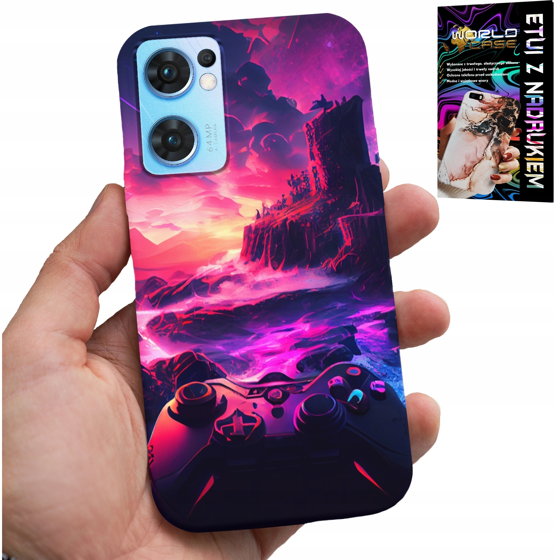 ETUI DO OPPO RENO7 5G - CASE DLA GRACZA, WZORY Z GIER, PREZENT