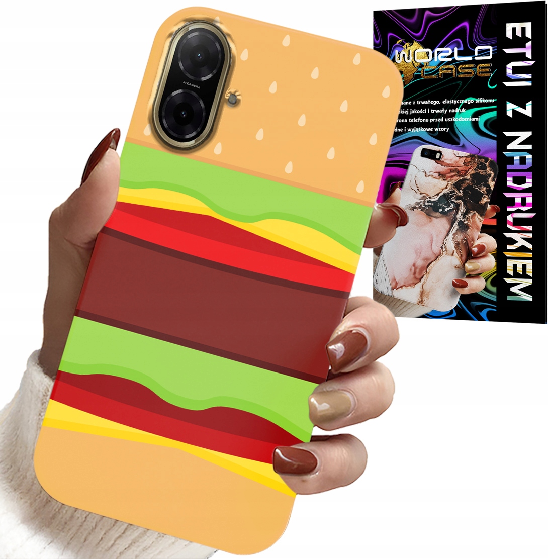 ETUI DO SAMSUNG GALAXY A07 4G - CASE BURGER CHEESEBURGER OBUDOWA PREZENT