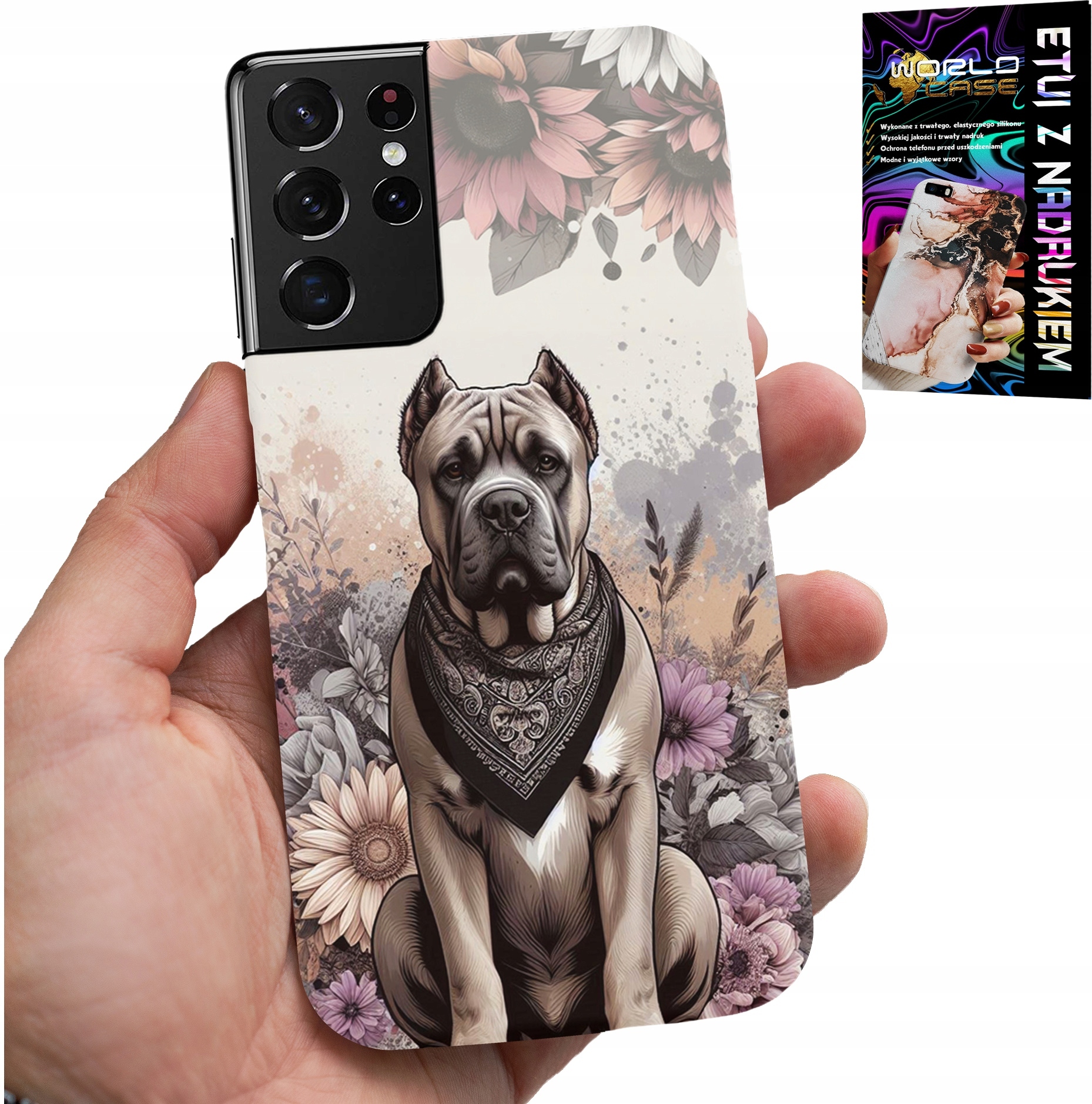 ETUI DO SAMSUNG GALAXY S21 Ultra - PSIE RASY PSIE WZORY POKROWIEC + FOLIA