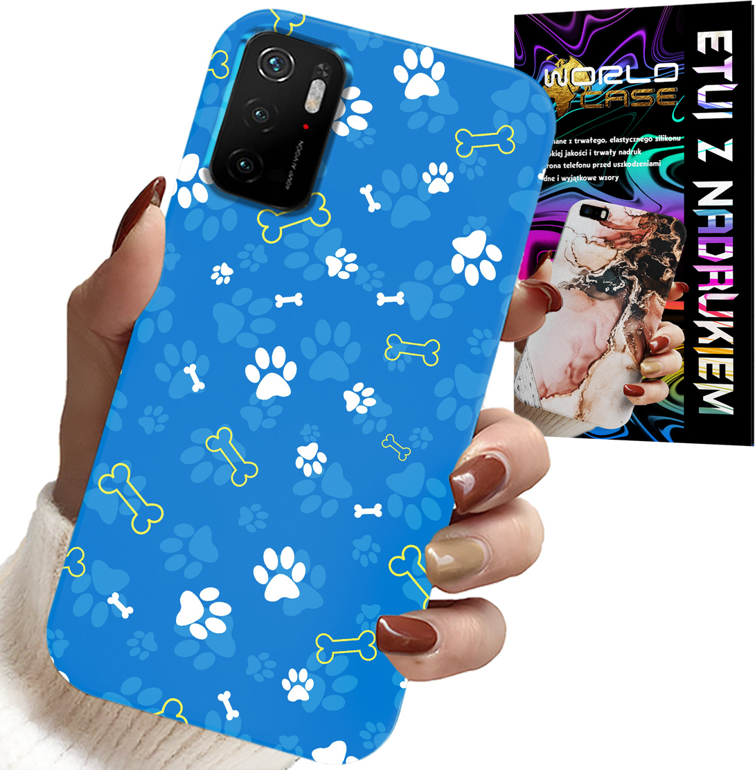 ETUI DO XIAOMI POCO M3 PRO 5G - ŁAPKI KOŚCI PIES PATROL WZORY DLA DZIECI