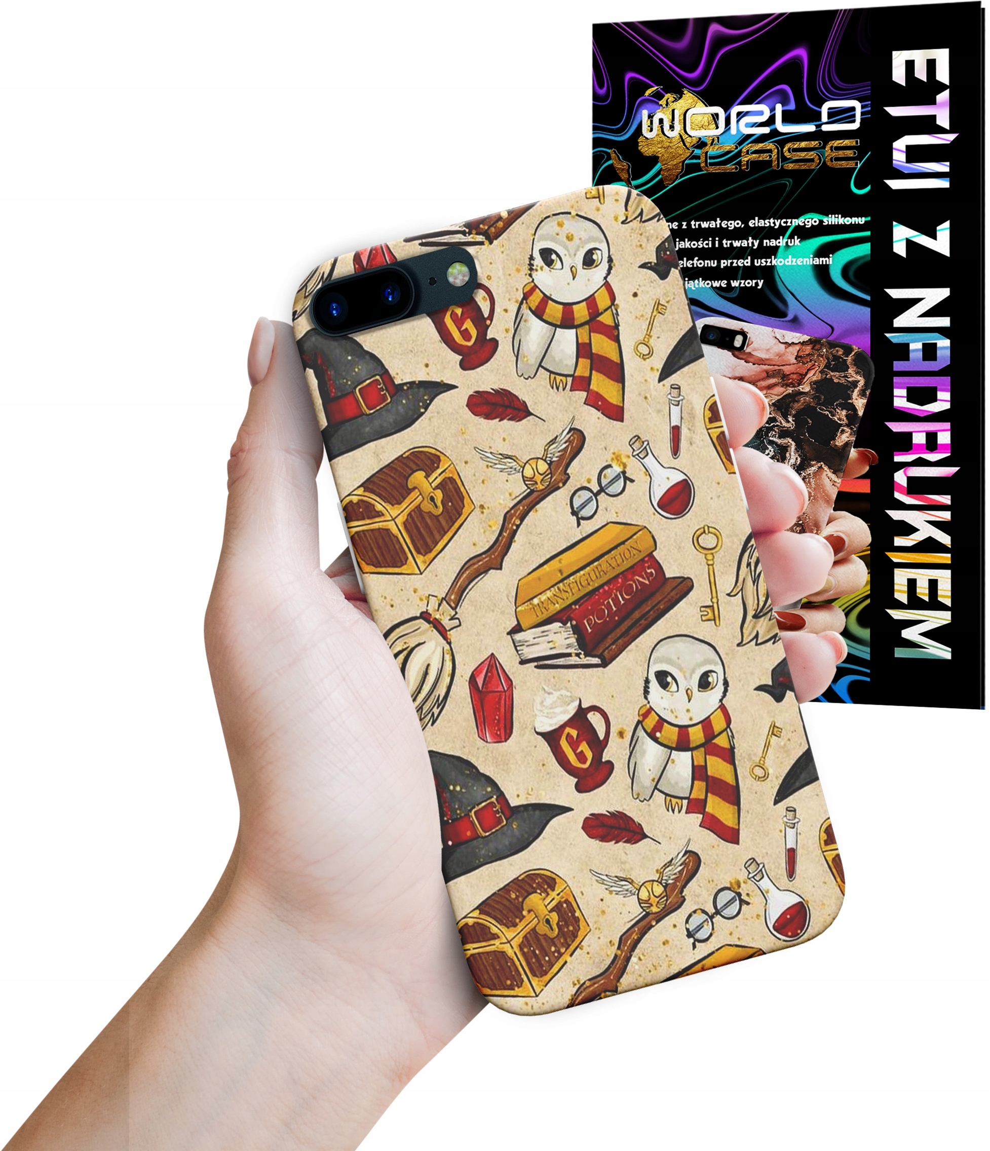 ETUI CASE DO IPHONE 7+ 8+ PLUS - POTTER WZORY WIELE WZORÓW DLA FANA MAGI