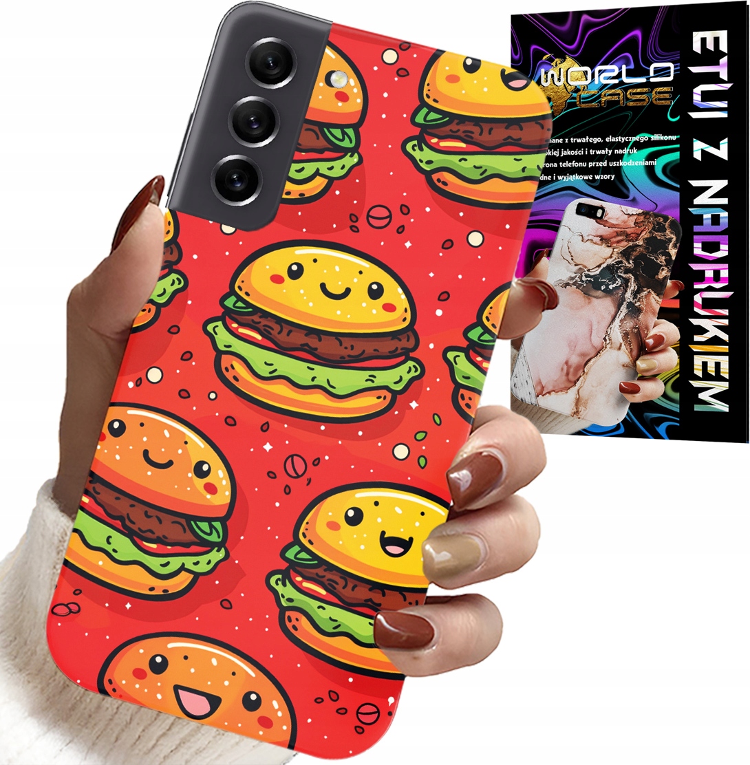 ETUI DO SAMSUNG GALAXY S22 PLUS - SŁODKIE UŚMIECHNIĘTE BURGERY POKROWIEC