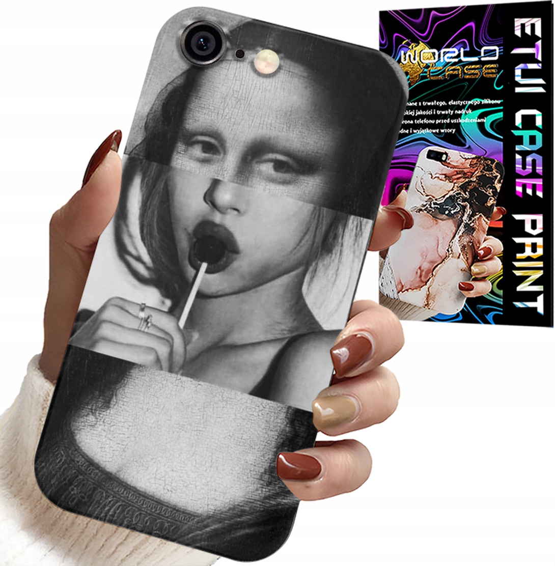 ETUI DO IPHONE 6 / 6S - MONA LISA Z LIZAKIEM MODNE WZORY CASE