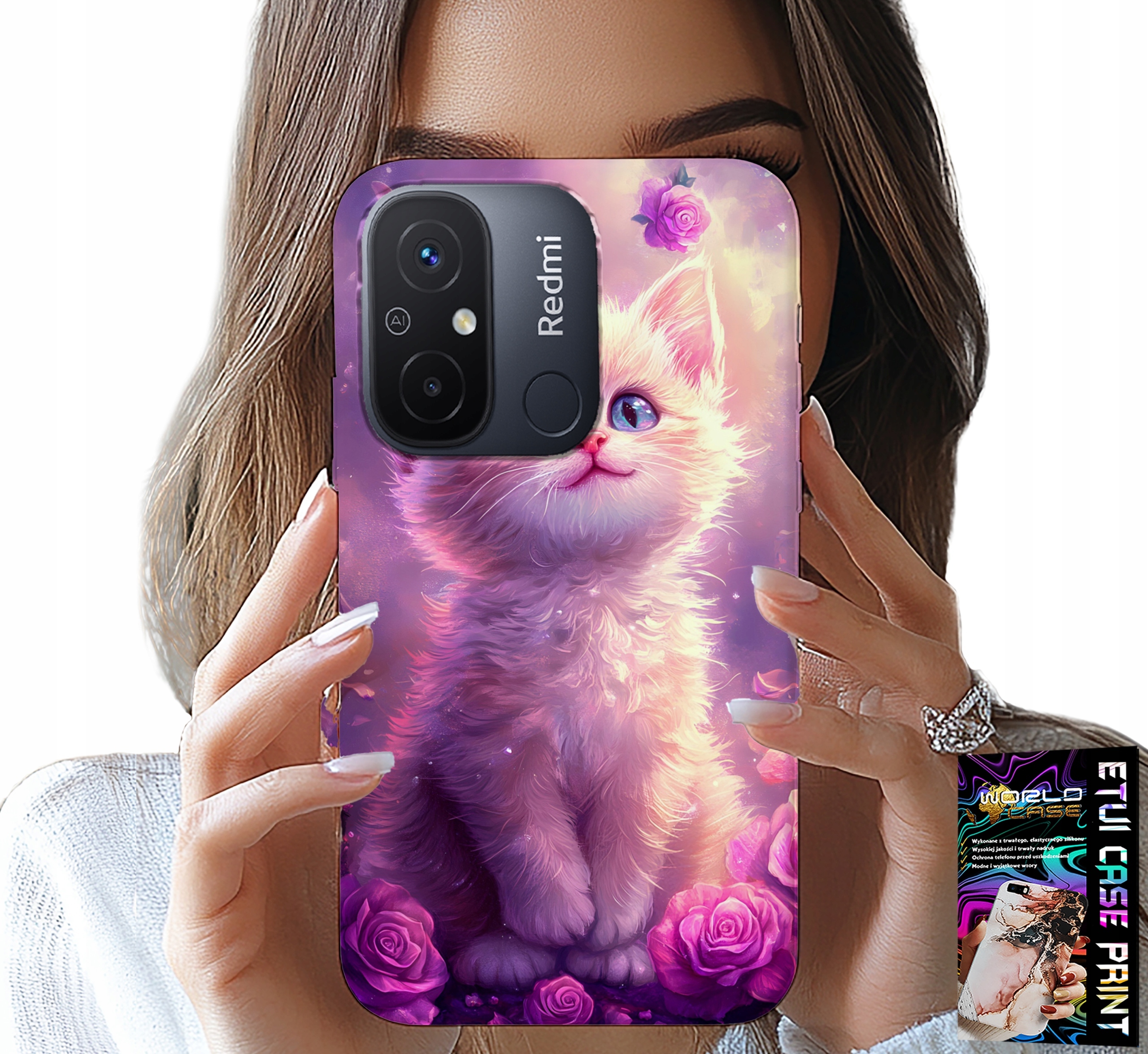 ETUI DO XIAOMI REDMI 12C - SŁODKI KOTEK, KOT, WZORY ZE ZWIERZĘTAMI