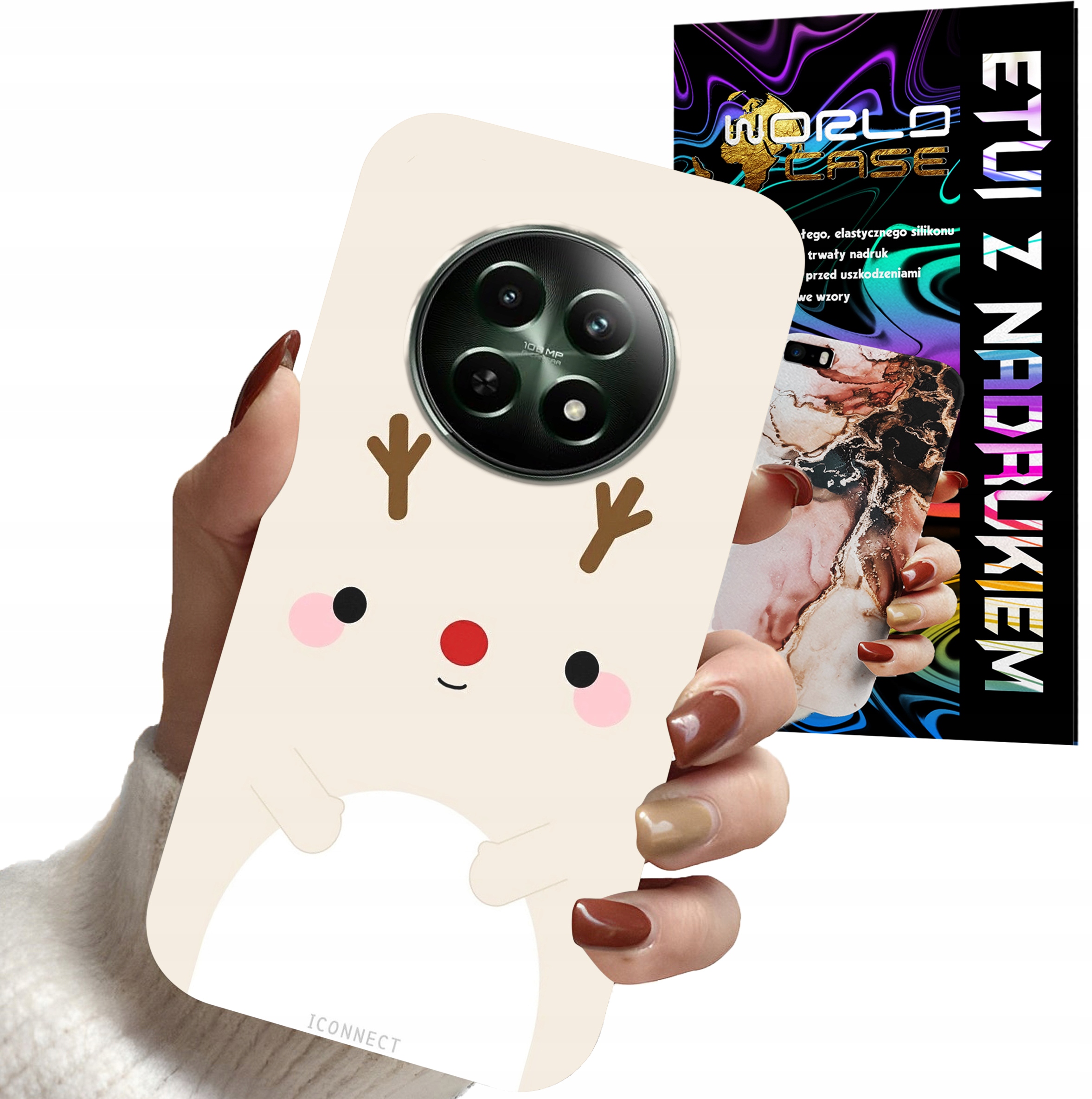 ETUI CASE DO REALME 12 5G - ŚWIĄTECZNE WZORY RENIFER MIKOŁAJ ŚWIĘTA