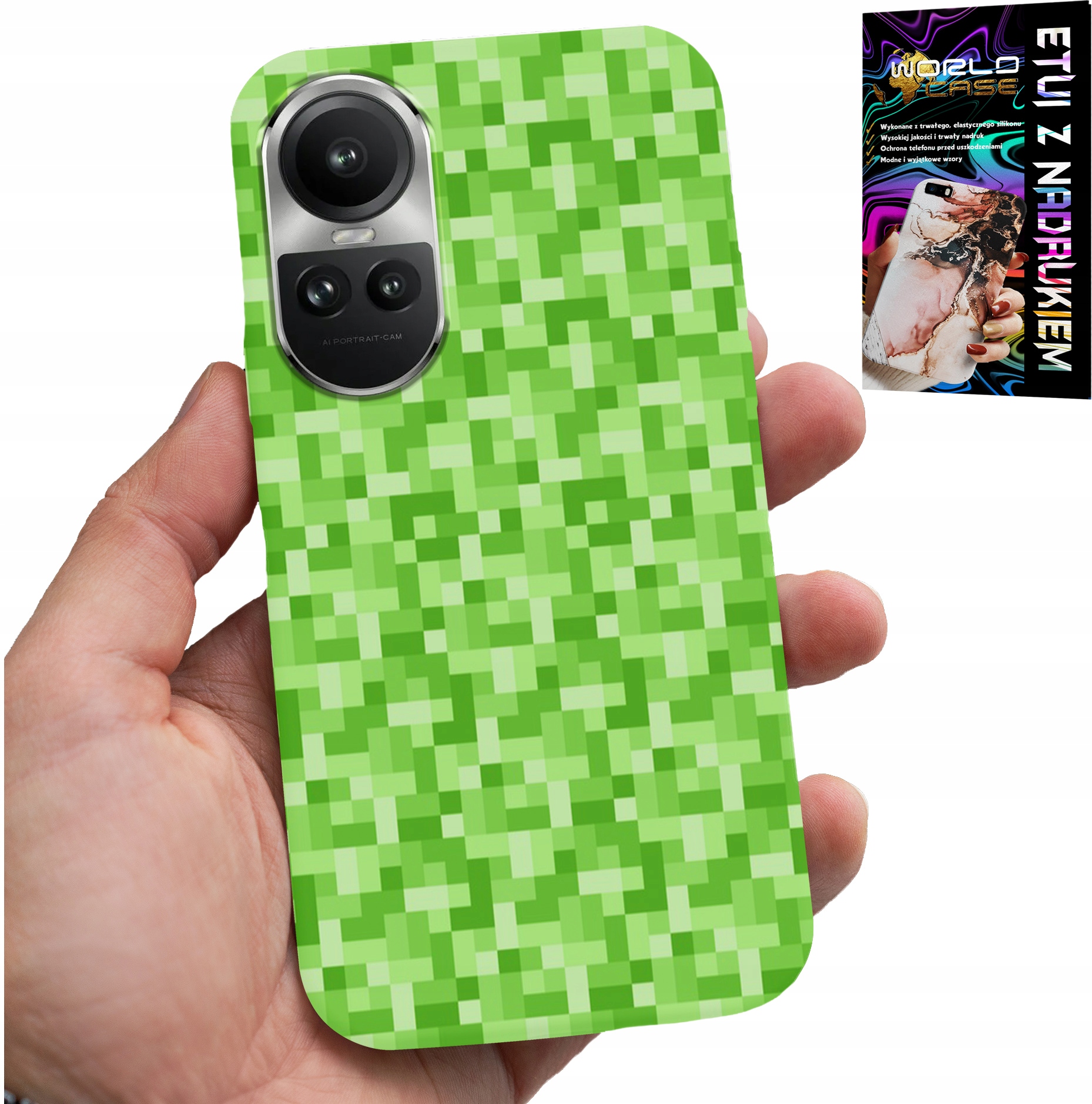 ETUI DO OPPO RENO10 PRO 5G - WZORY Z GIER Z GRY PIKSEL PIKSELE PLECKI