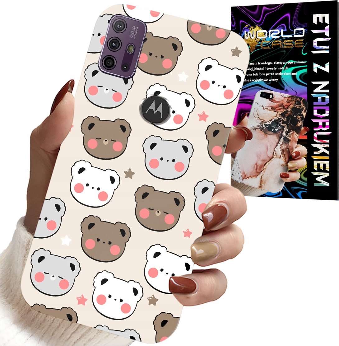 ETUI DO MOTOROLA MOTO G10 / G30 - MIŚ MISIE WZORY DLA NAJMŁODSZYCH + SZKŁO