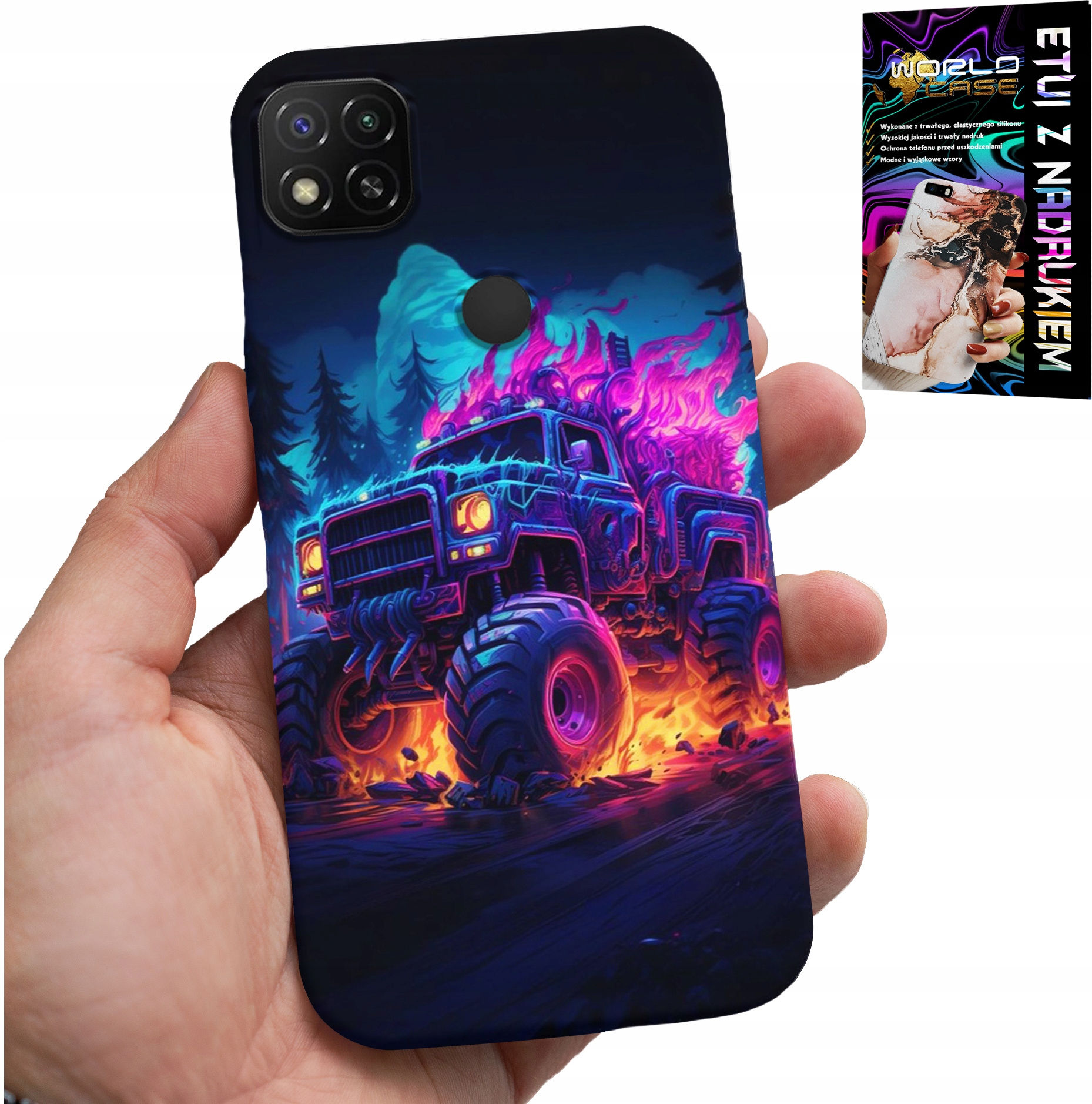 ETUI DO XIAOMI REDMI 9C - MONSTERTRUCK MEGA CIĘŻARÓWKA WZORY CASE