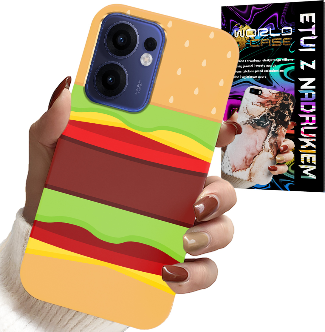 ETUI DO OPPO FIND X5 LITE - CASE BURGER CHEESEBURGER OBUDOWA PREZENT