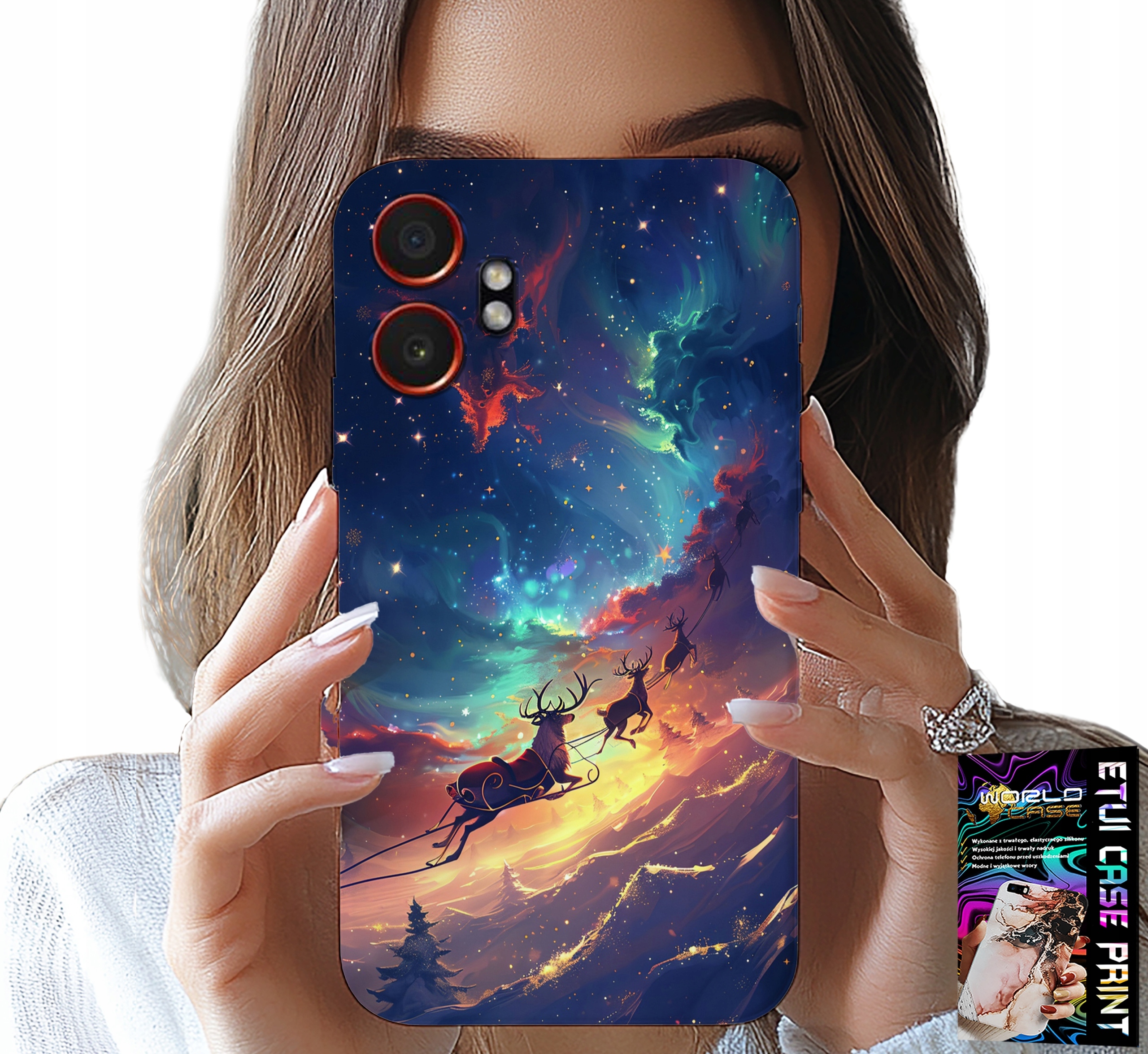 ETUI DO SAMSUNG XCOVER 7 PRO - RENIFEREK SŁODKI RENIFER ŚWIĄTECZNY WZÓR