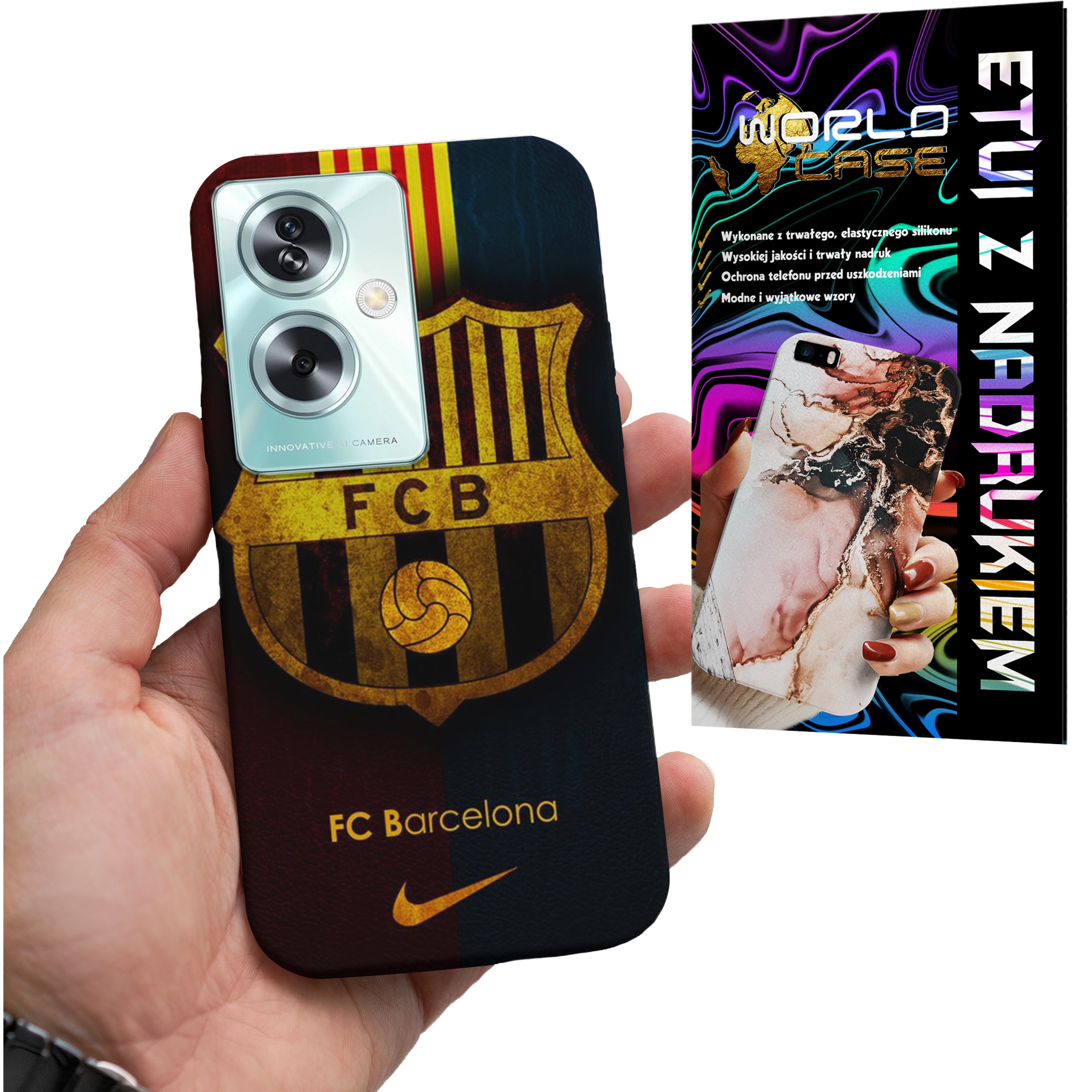 ETUI CASE DO OPPO A79 5G - FC BARCELONA PIŁKARSKIE WZORY REAL MADRYT