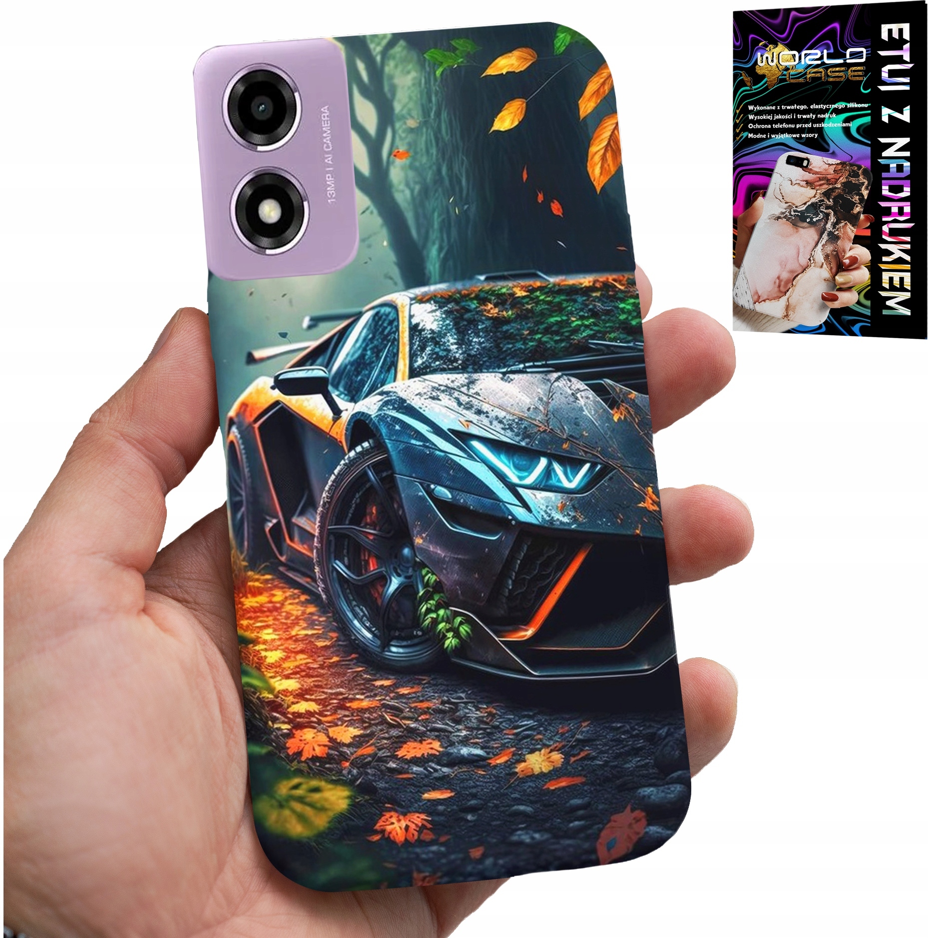 ETUI DO MOTOROLA MOTO E14 - LUKSUSOWE SAMOCHODY SUPER AUTA WZORY