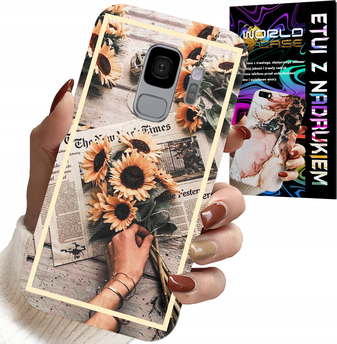 ETUI DO SAMSUNG GALAXY S9 - KWIATISTY WZÓR SŁONECZNIK SŁONECZNIKI