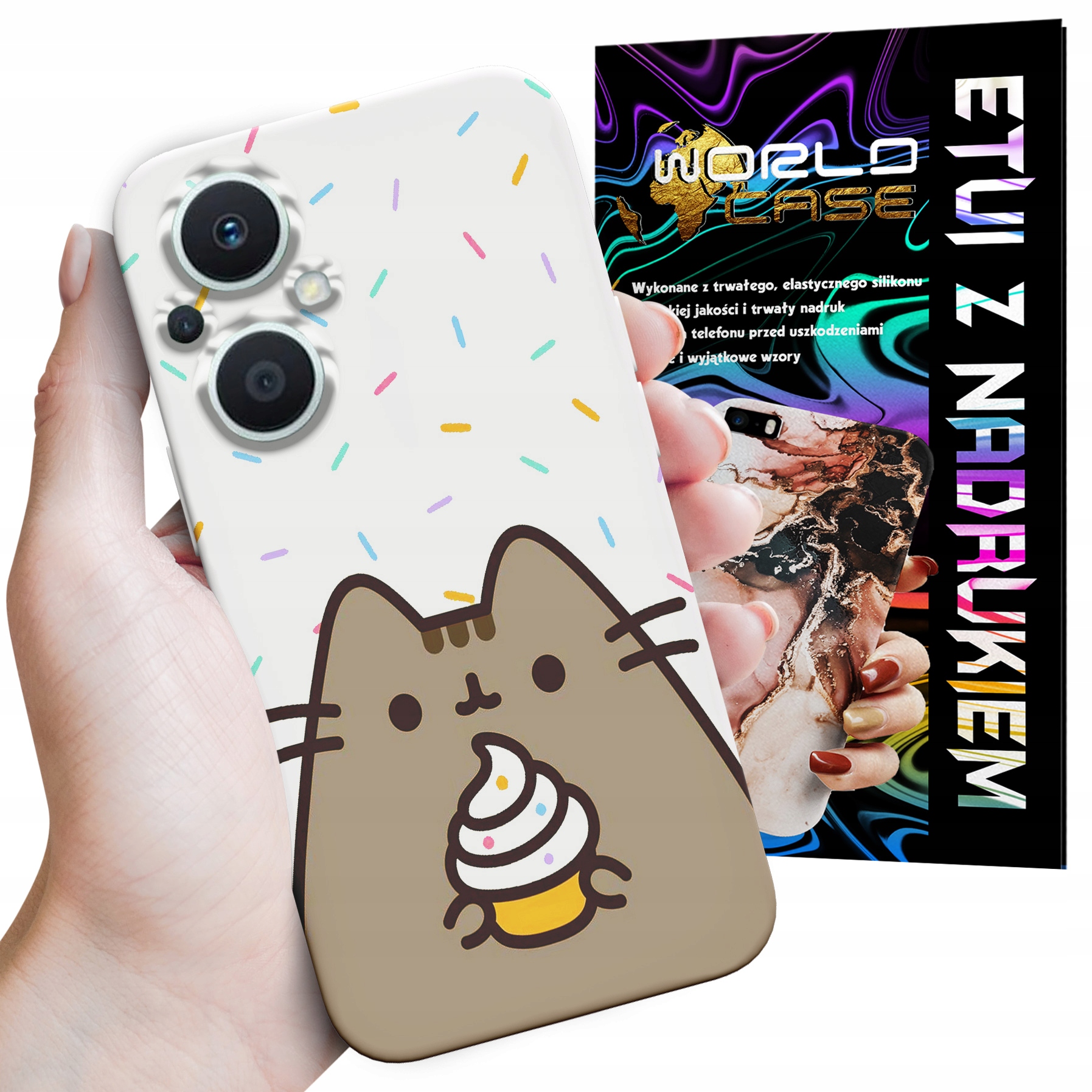 ETUI CASE DO OPPO RENO 8 LITE 5G - SŁODKI KOTEK KOT OBUDOWA PLECKI