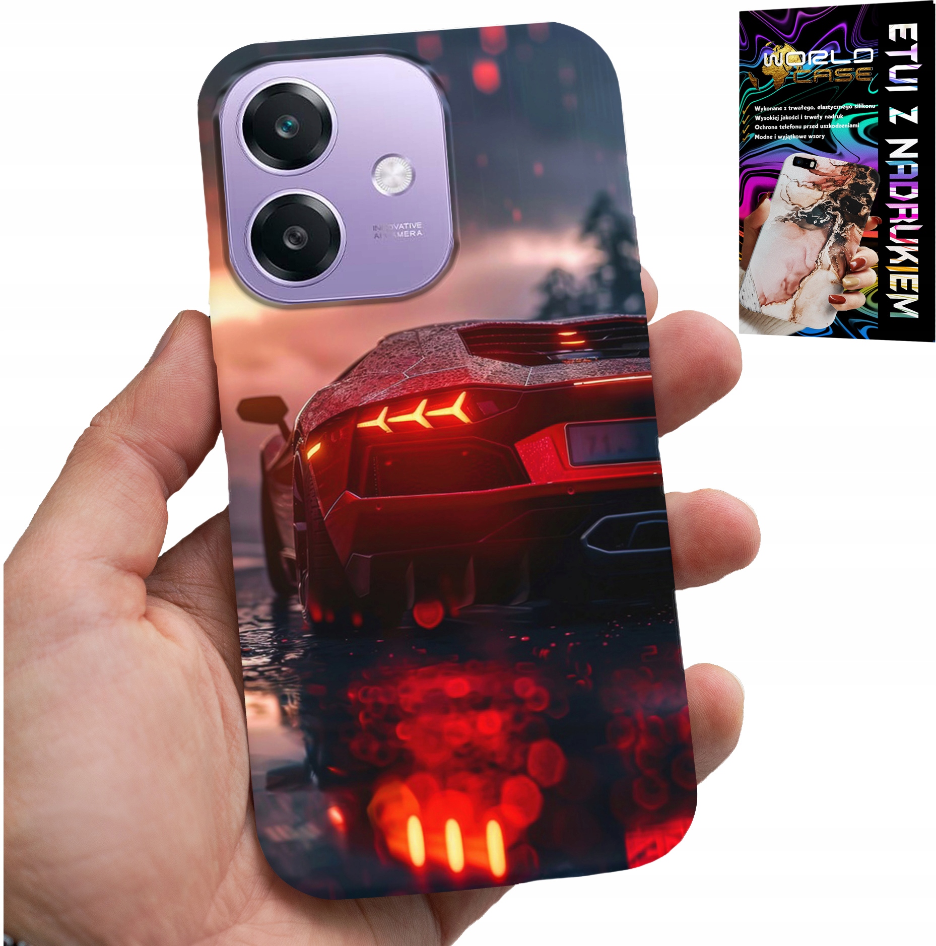 ETUI DO OPPO A40 / A40M - LUKSUSOWE SAMOCHODY, MEGA WZORY, OBUDOWA