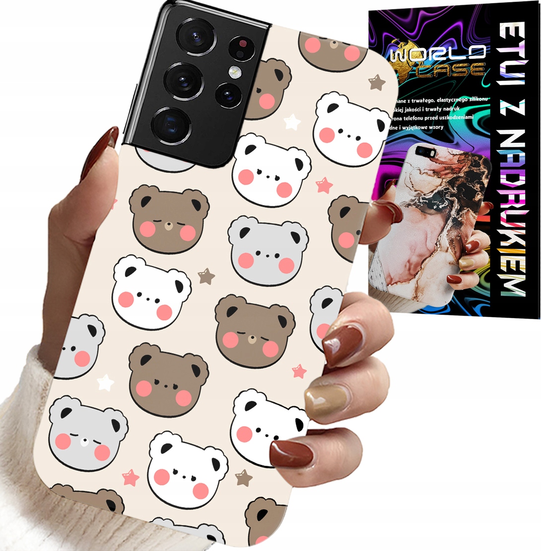 ETUI DO SAMSUNG GALAXY S21 Ultra - MIŚ MISIE WZORY DLA NAJMŁODSZYCH + FOLIA