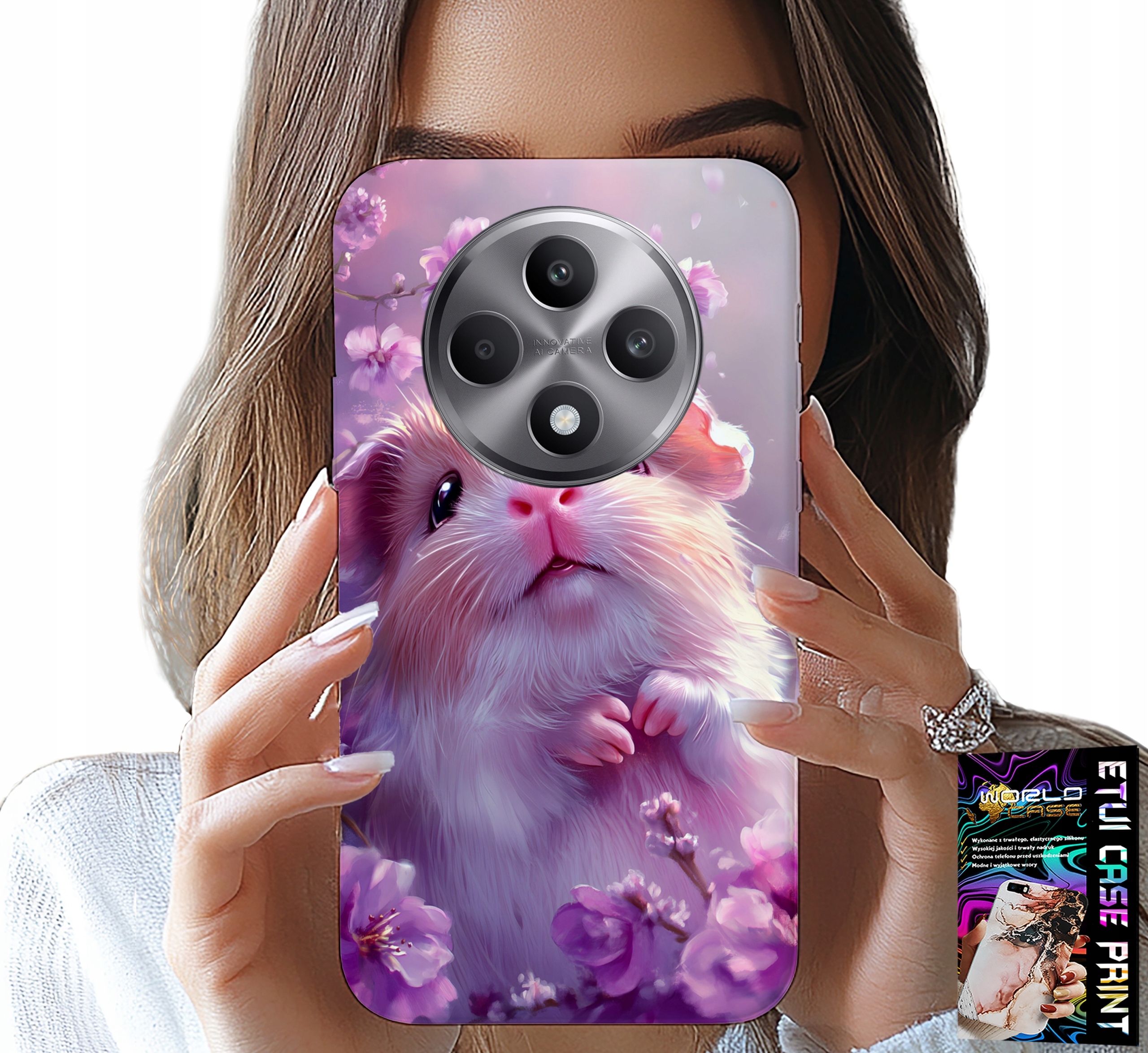 ETUI DO OPPO RENO12 F / 12FS 5G - SŁODKI CHOMIK, GRYZONIE WZORY DLA DZIECI