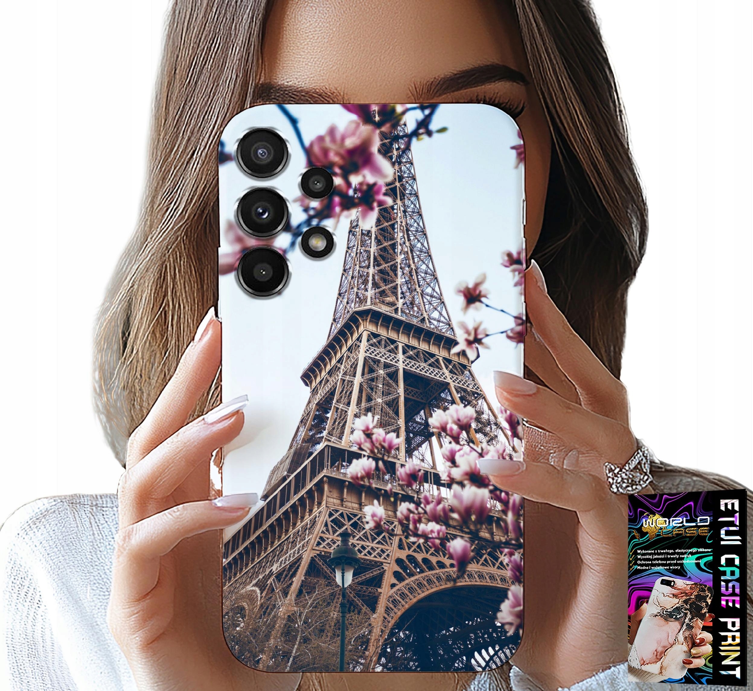 ETUI DO SAMSUNG GALAXY A32 5G - PARYŻ WIEŻA EIFFLA PIĘKNE MIEJSCA PLECKI