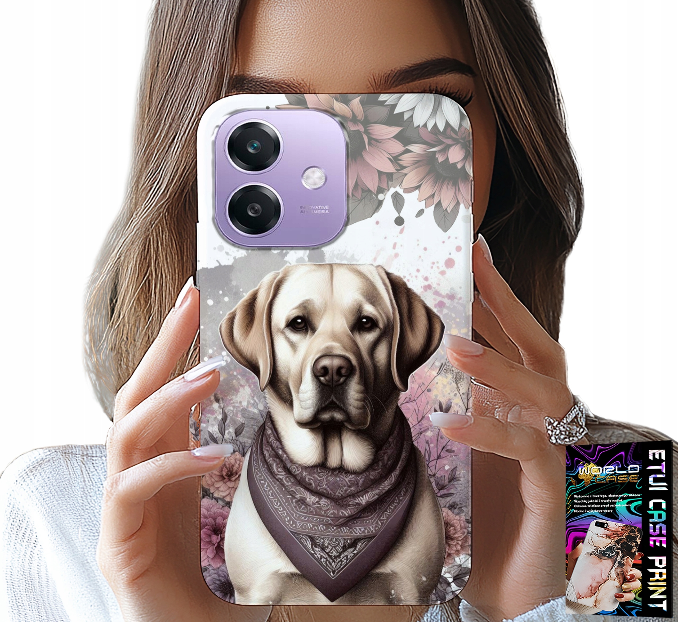 ETUI DO OPPO A40 / A40M - PIESEK PIESKI HUSKY PSIE WZORY + SZKŁO