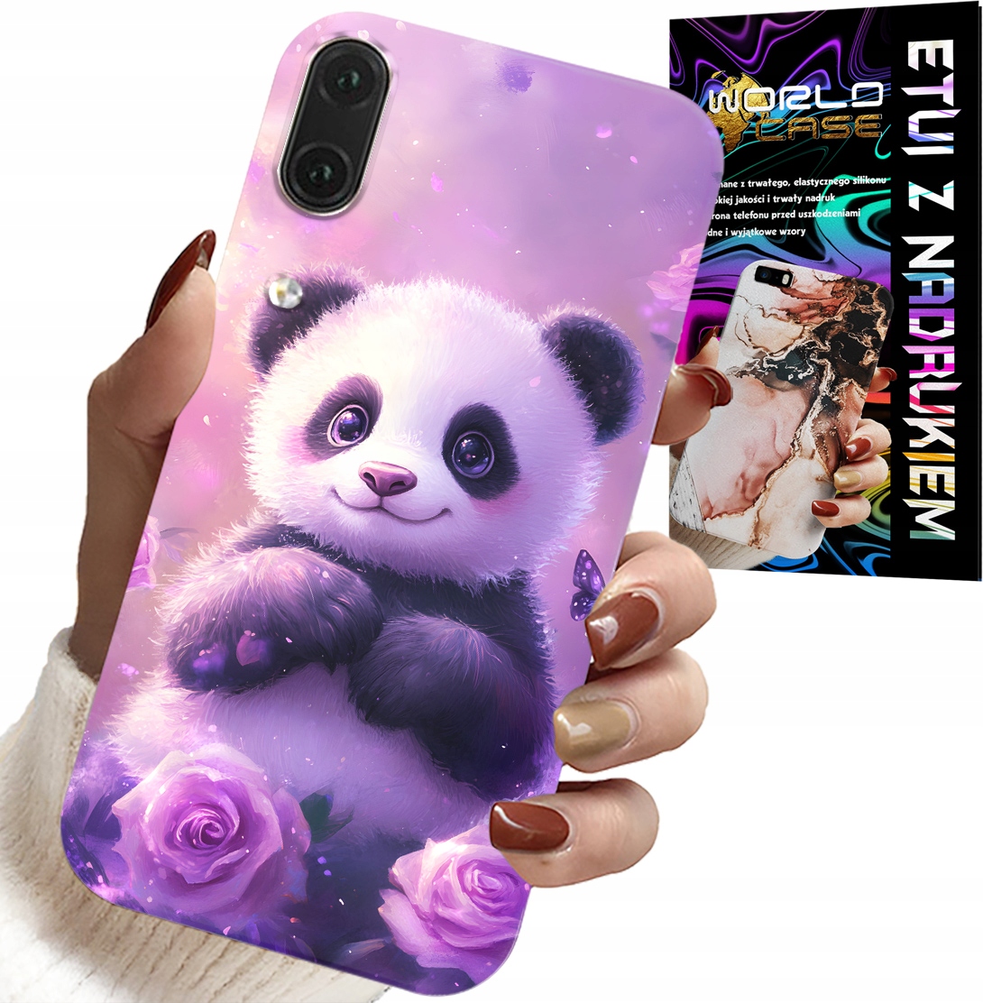 ETUI DO HUAWEI P20 - SŁODKA PANDA WZORY DLA DZIECI + SZKŁO