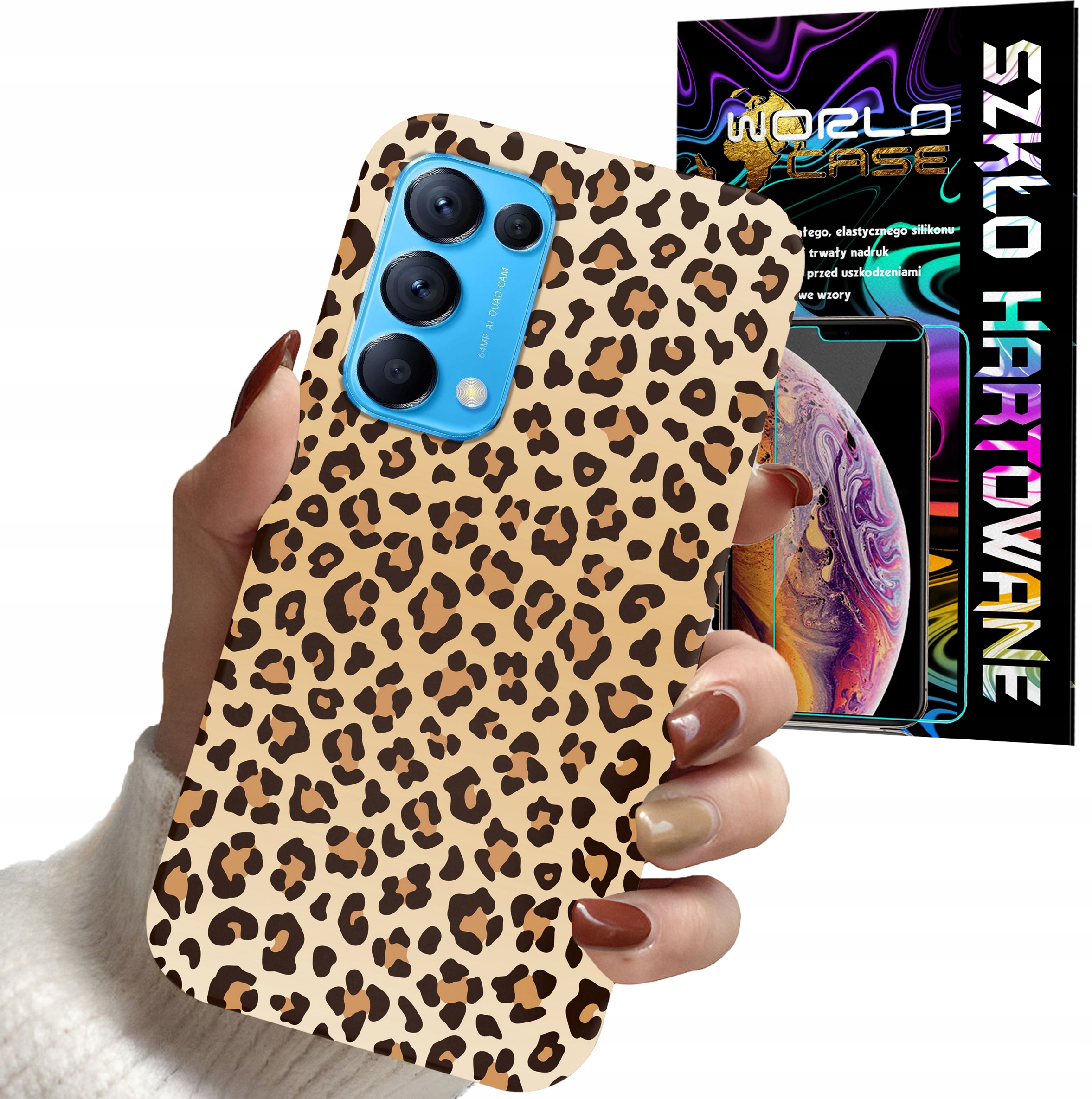 ETUI DO OPPO RENO 5 4G 5G - PANTERKA WZORKI MODNE WZORY DLA KOBIET + SZKŁO