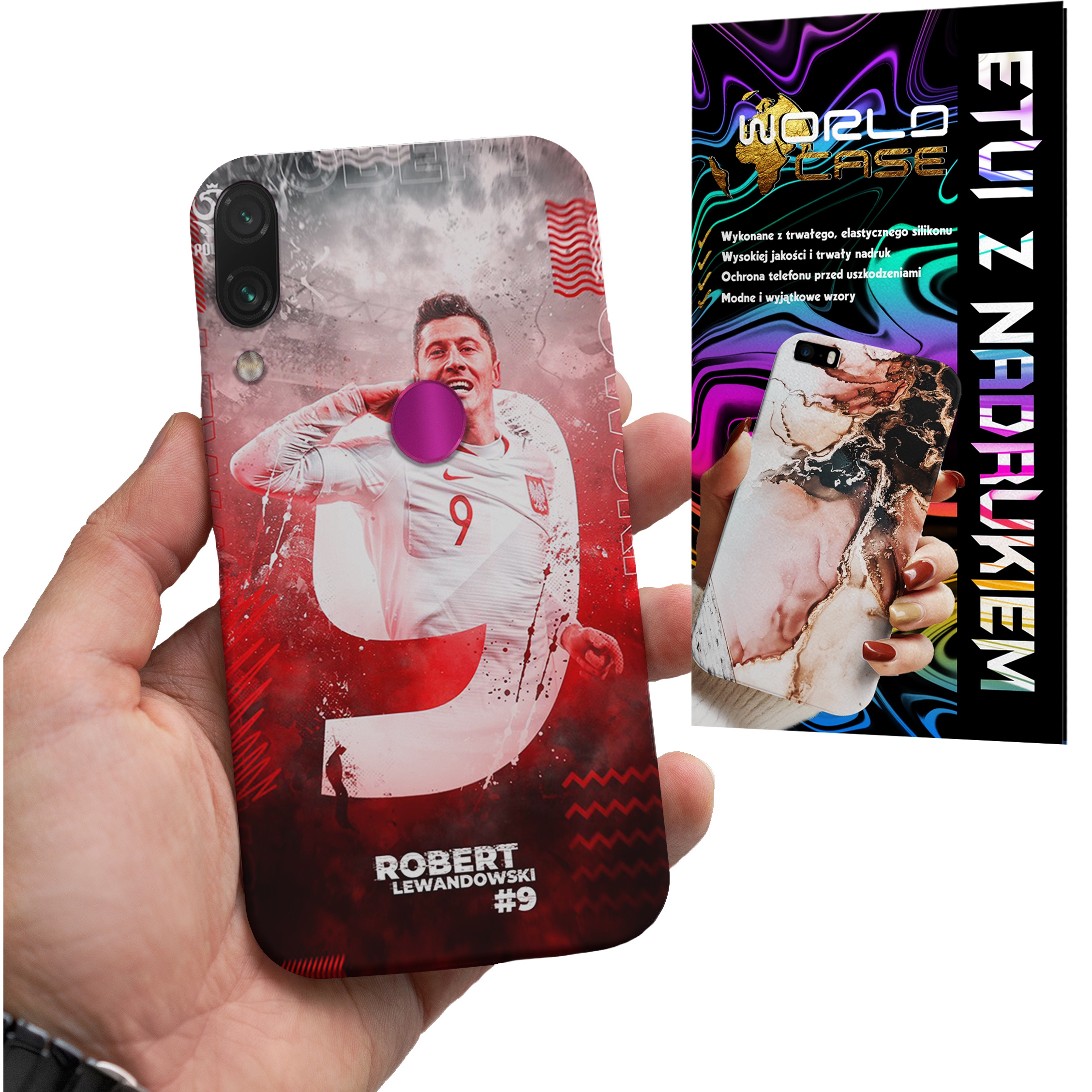 ETUI CASE DO XIAOMI NOTE 7 - FC BARCELONA LEWANDOWSKI PIŁKARSKIE WZORY