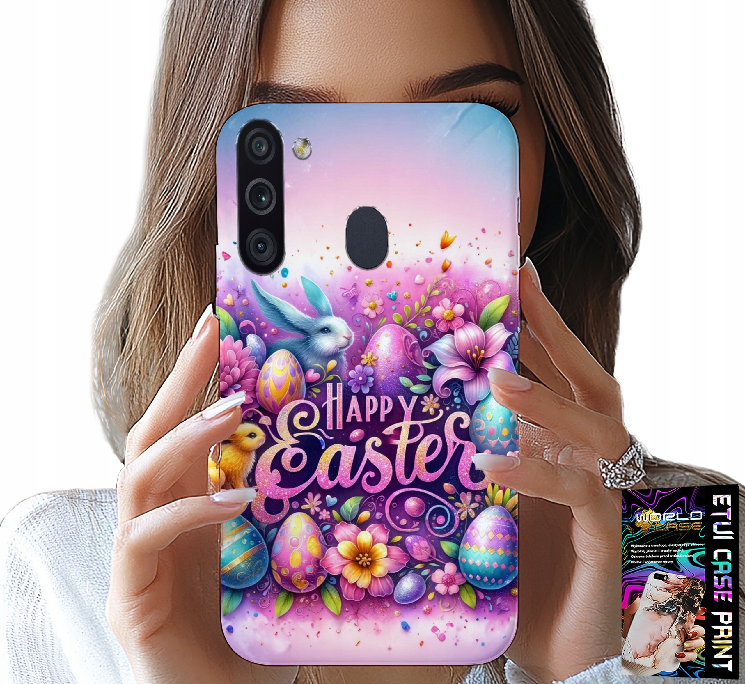 ETUI DO SAMSUNG GALAXY A21 - WESOŁEGO JAJKA, WIELKANOC, PISANKI JAJKA