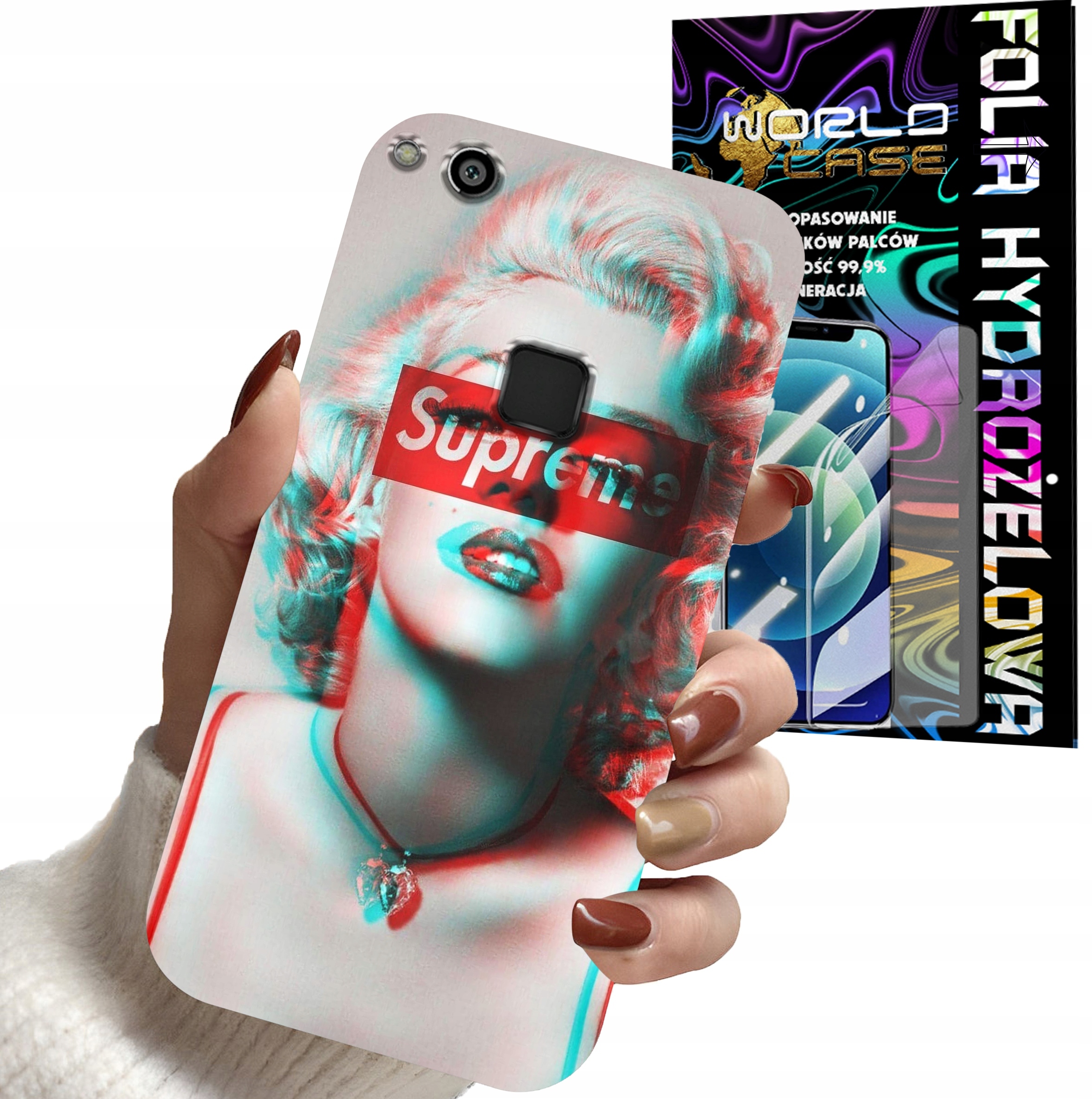 ETUI DO HUAWEI P9 LITE 2016 - Monroe MODNE KOBIECE WZORY + FOLIA