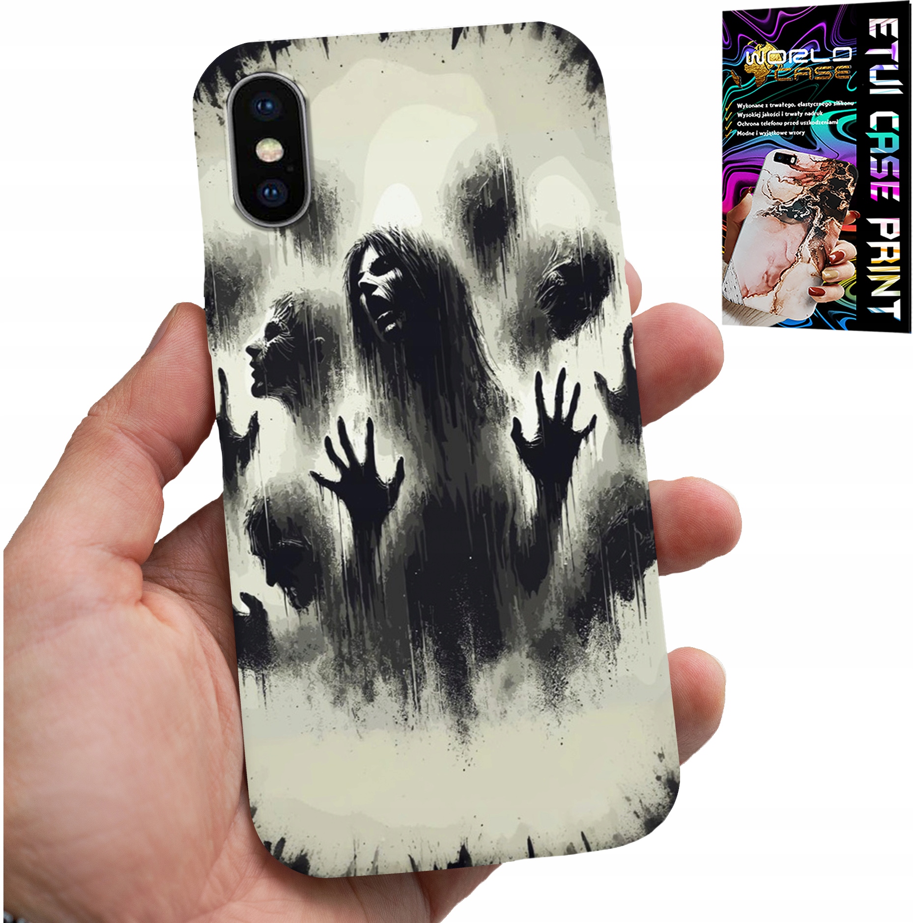 ETUI DO IPHONE X / XS - ŻYWE TRUPY THE WALKING DEAD ZOMBI +SZKŁO
