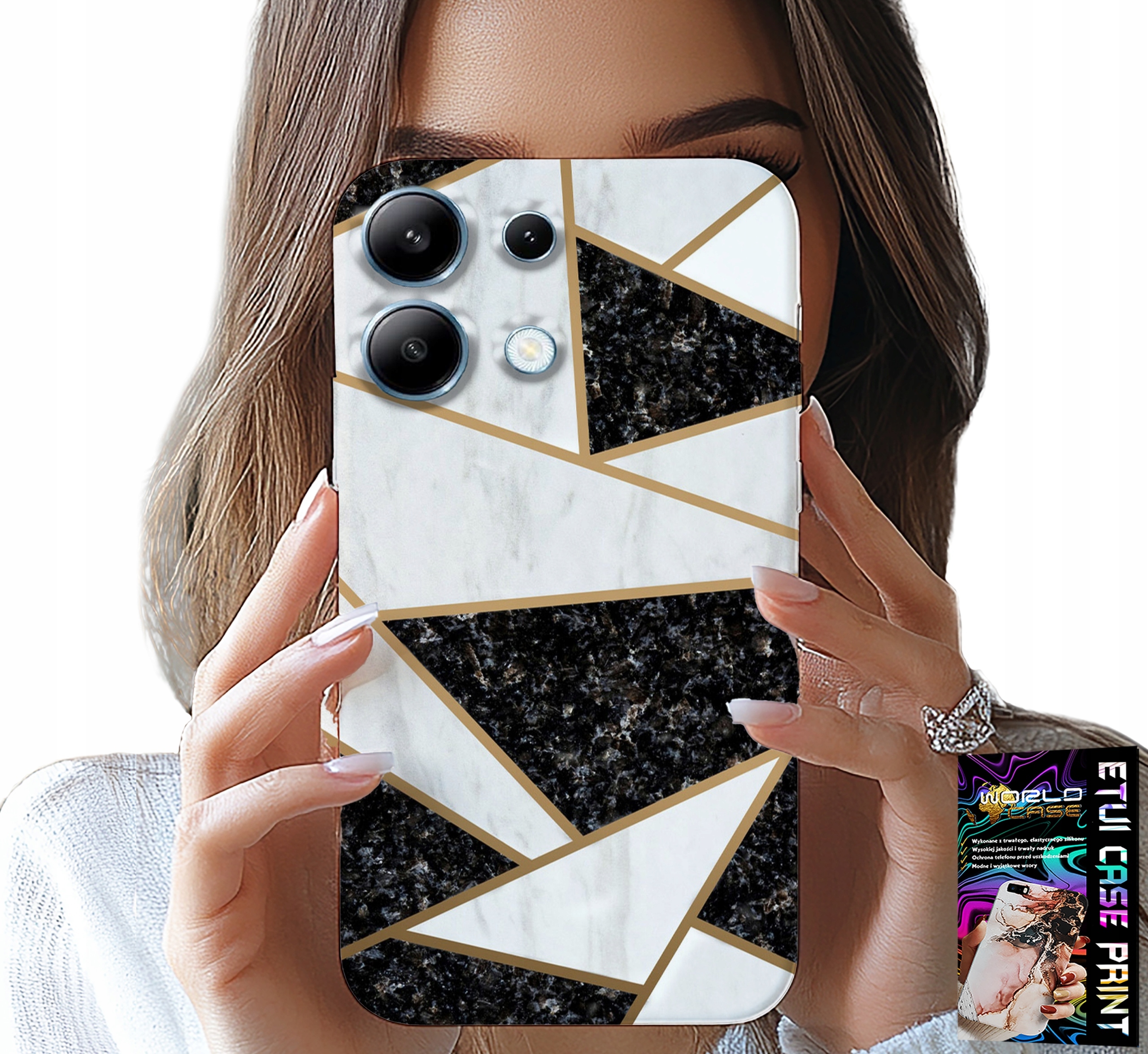 ETUI DO XIAOMI NOTE 13 4G - ELEGANCKIE MODNE WZORY CASE + SZKŁO