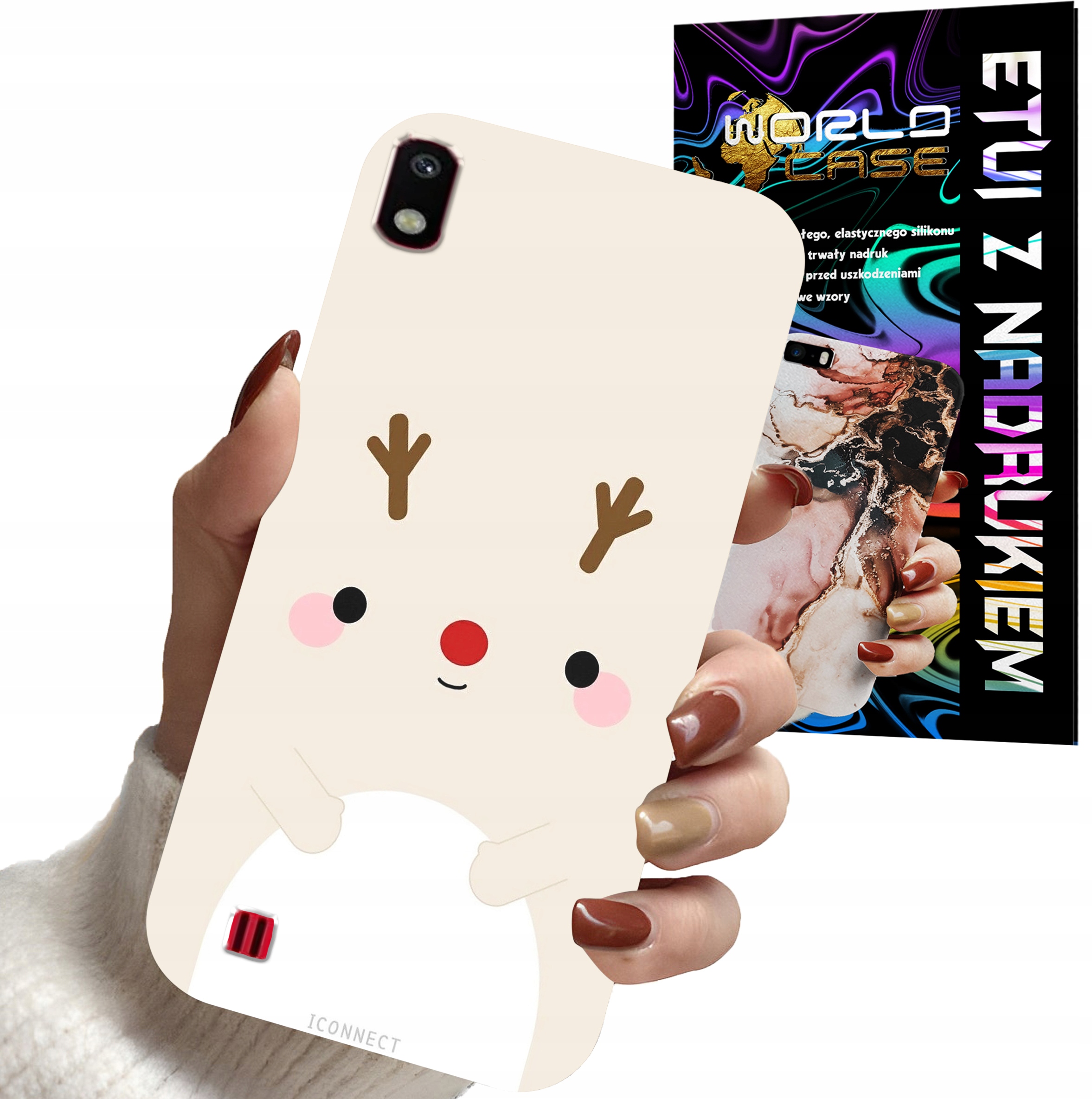 ETUI CASE DO SAMSUNG A10 - ŚWIĄTECZNE WZORY RENIFER MIKOŁAJ ŚWIĘTA