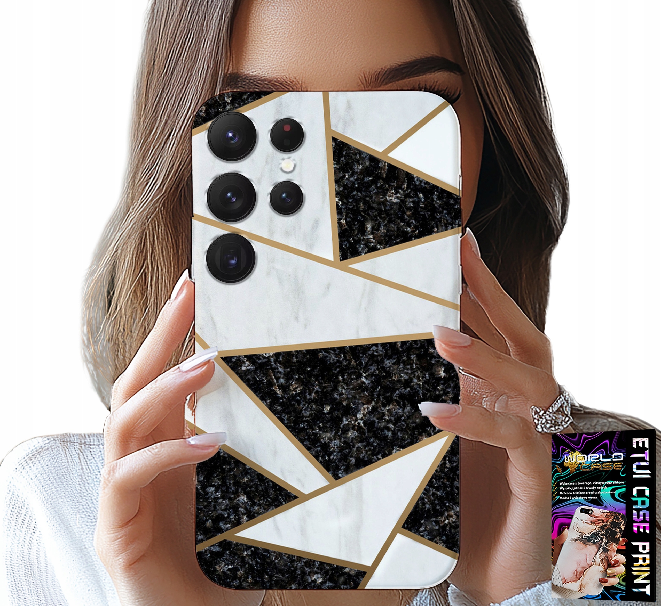 ETUI DO SAMSUNG GALAXY S23 Ultra - ELEGANCKIE MODNE WZORY CASE + FOLIA