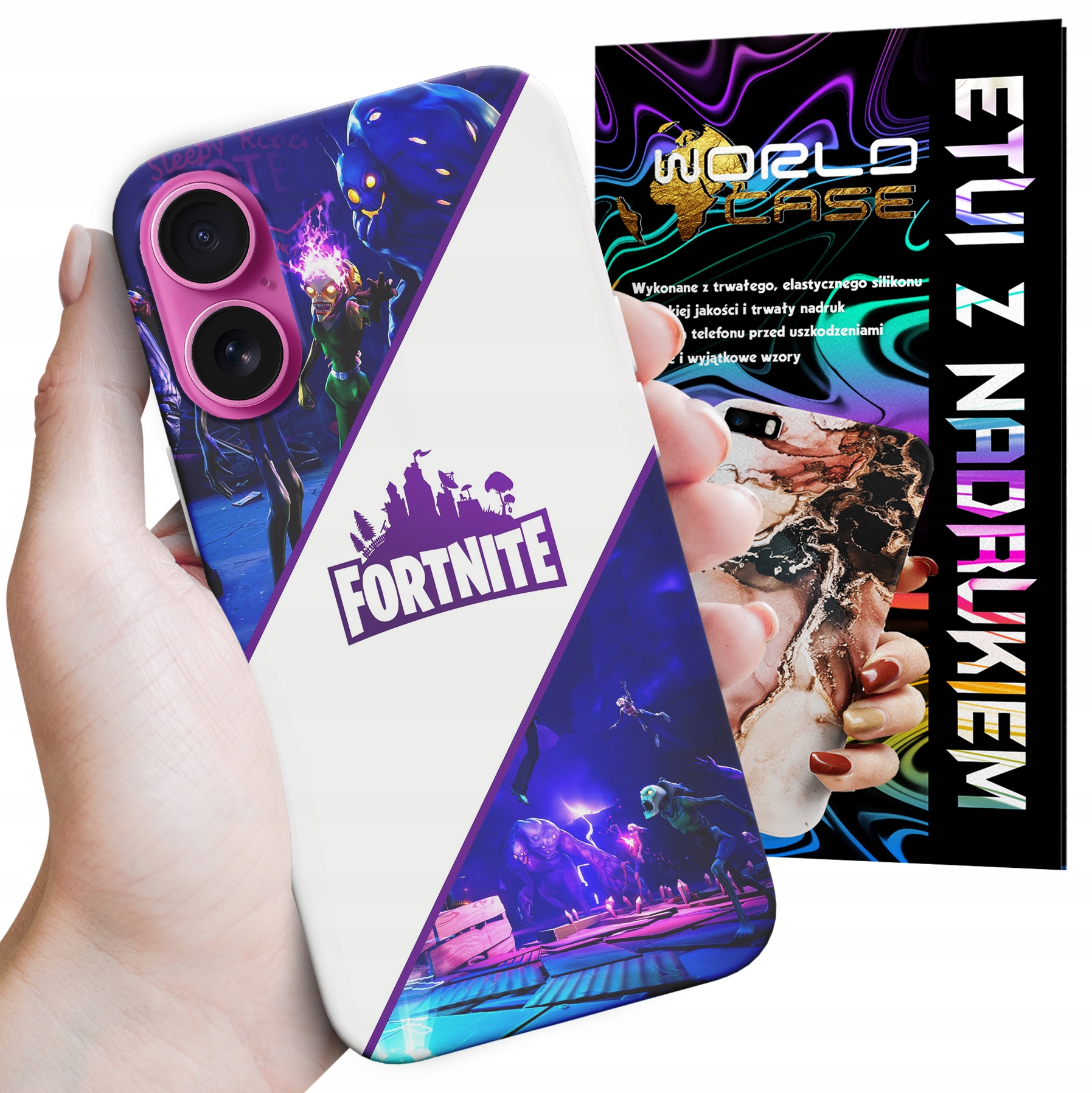 ETUI CASE DO IPHONE 16 PLUS - FORTNITE DZIECIĘCE WZORY Z GIER I BAJEK