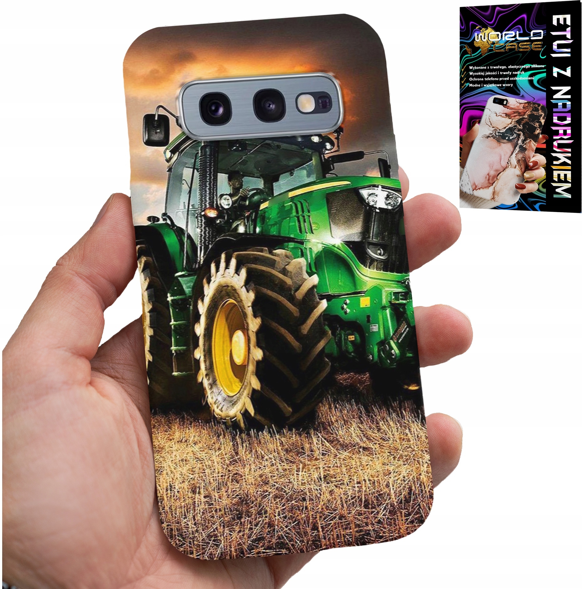 ETUI DO SAMSUNG GALAXY S10E - TRAKTOR CIĄGNIK ROLNICZY FARMA + FOLIA