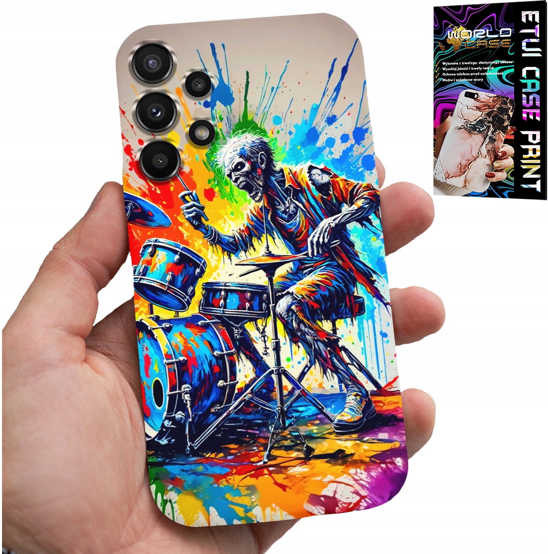 ETUI DO SAMSUNG GALAXY A32 5G - ROCK PERKUSJA BĘBNY KOŚCIOTRUP POKROWIEC