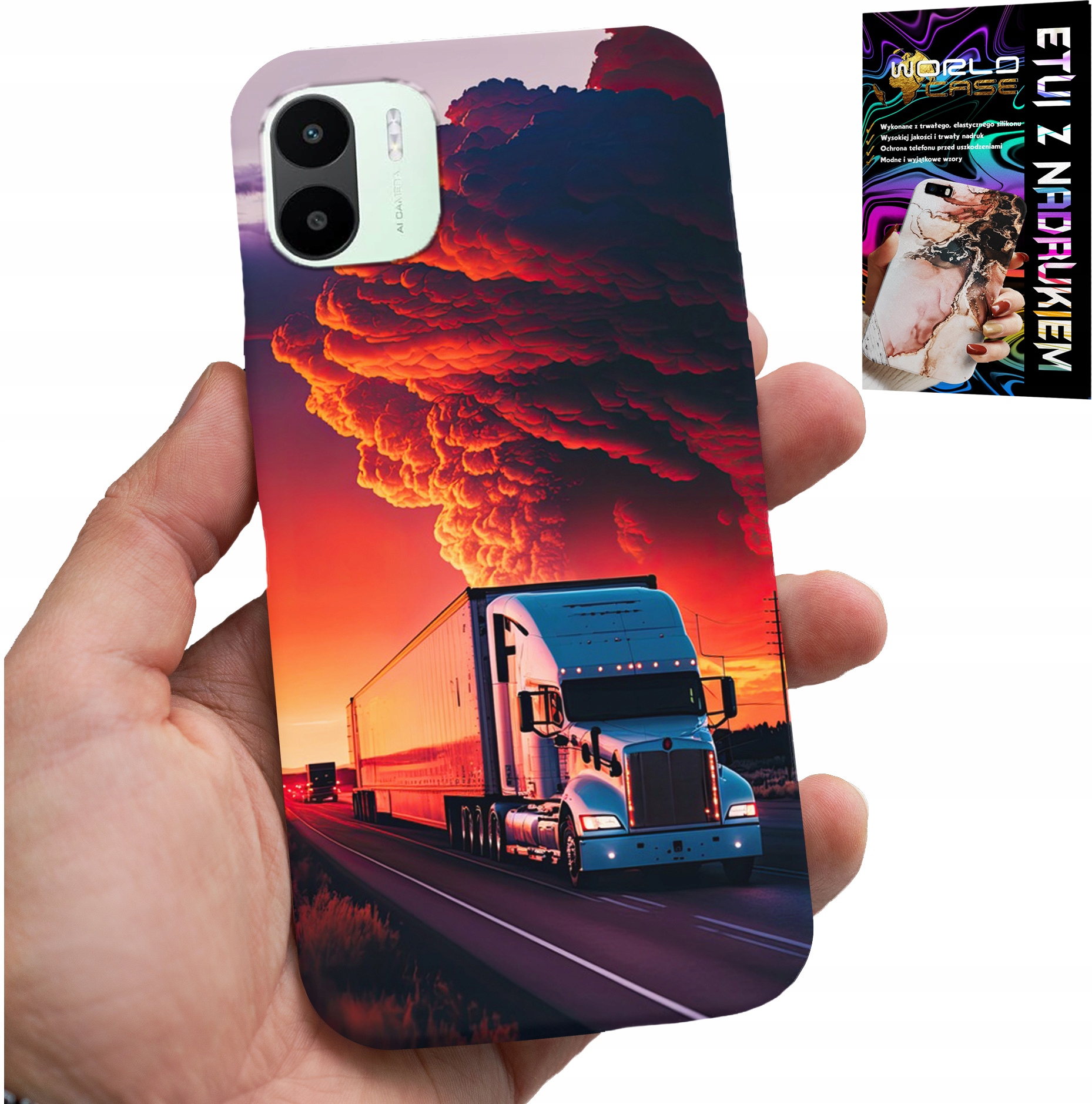 ETUI DO XIAOMI REDMI A1 - TIR CIĘŻARÓWKA CASE + SZKŁO HARTOWANE