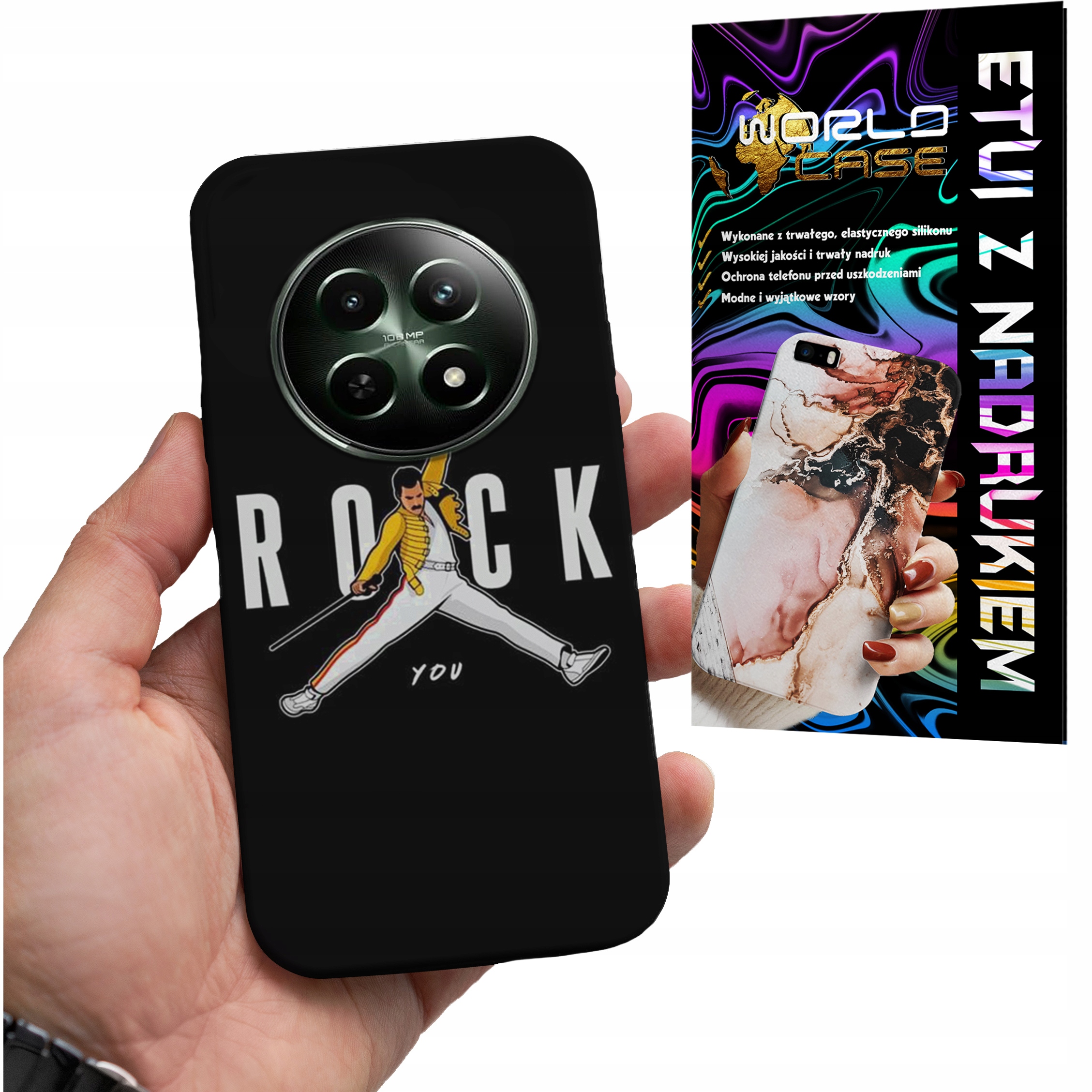 ETUI CASE DO REALME 12 5G - ROCK KAPELE WZORY FAN POKROWEIC PLECKI