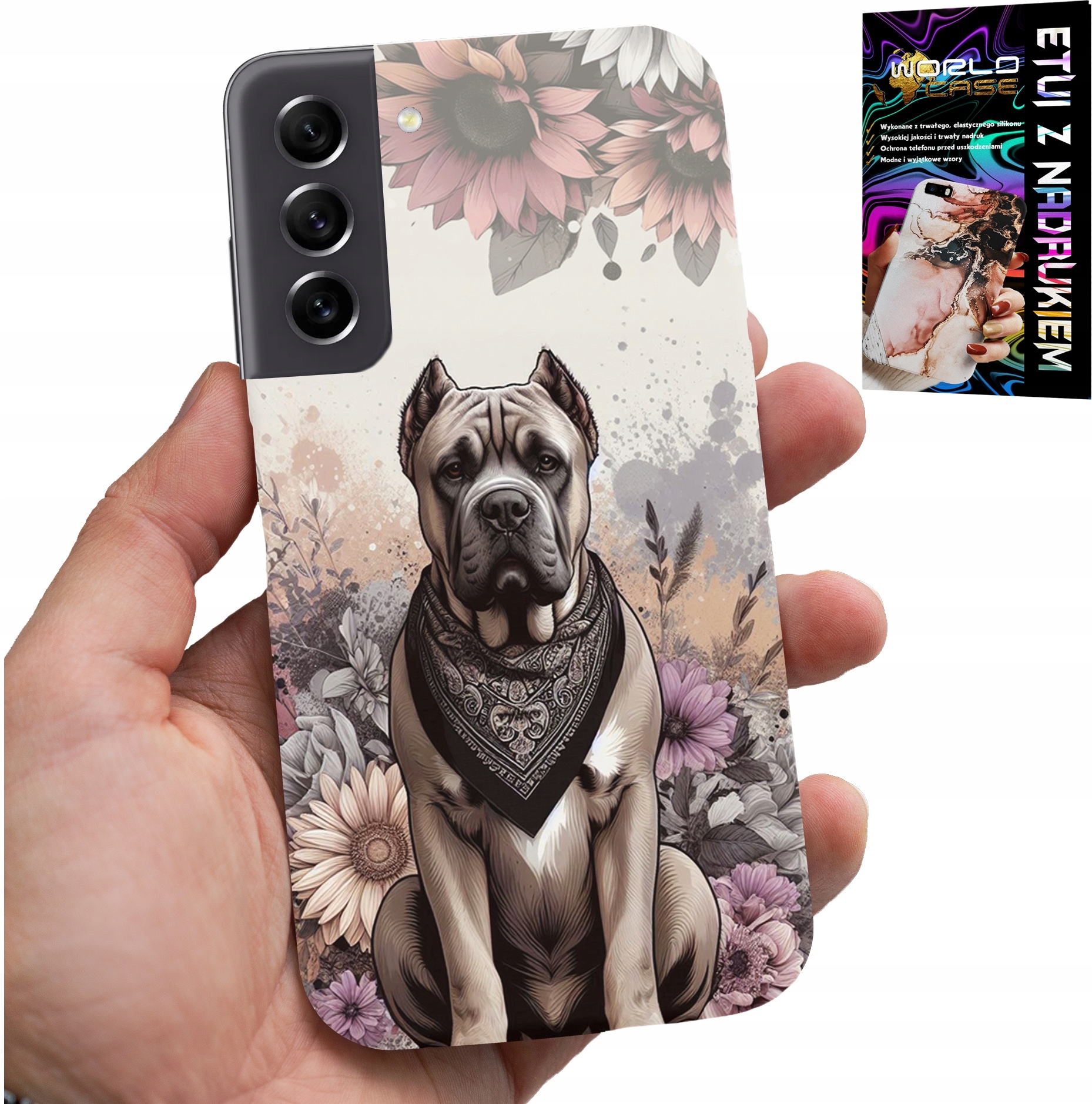 ETUI DO SAMSUNG GALAXY S21 - PSIE RASY PSIE WZORY POKROWIEC + FOLIA