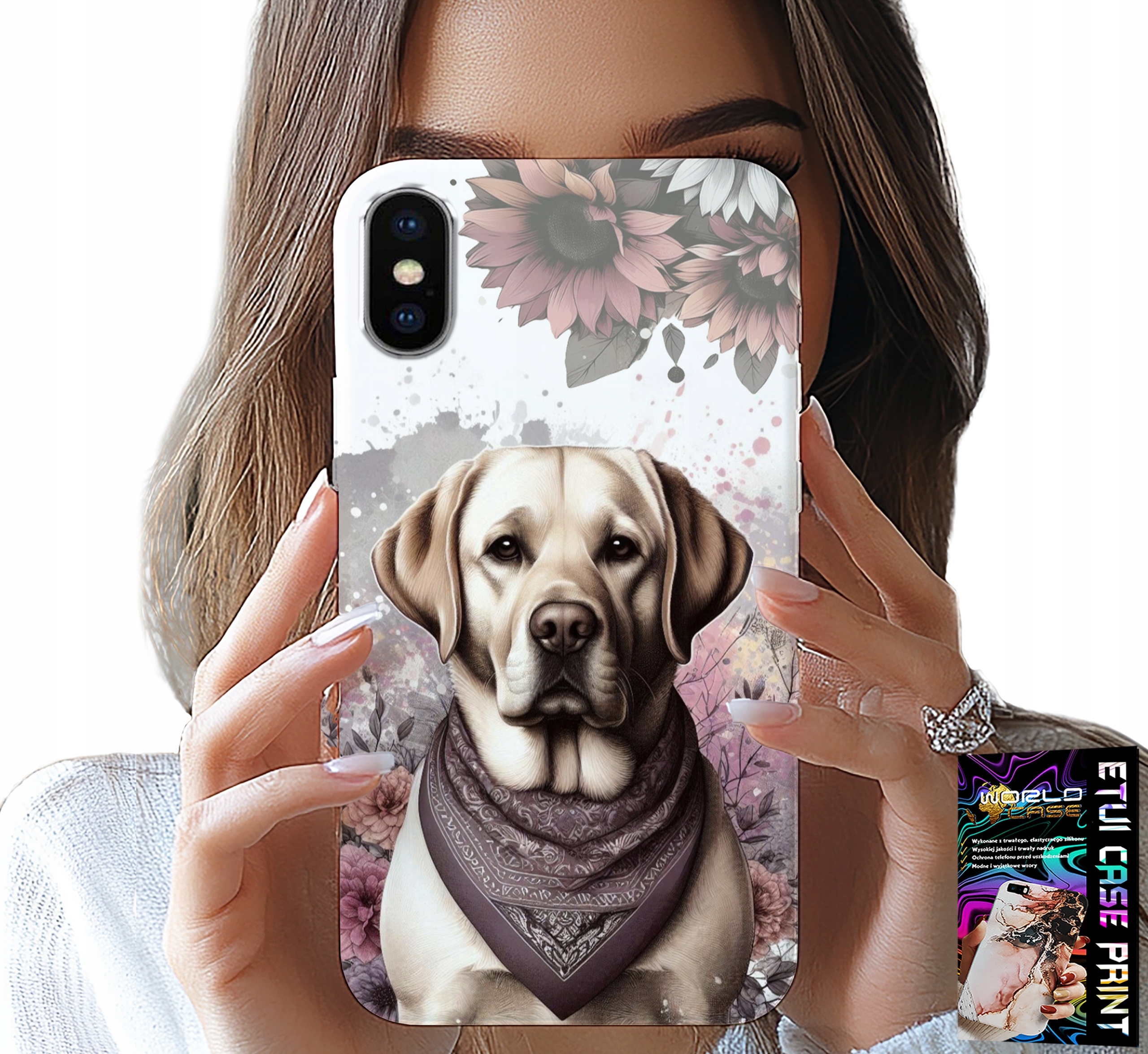 ETUI DO IPHONE XS MAX - PIESEK PIESKI HUSKY PSIE WZORY + SZKŁO