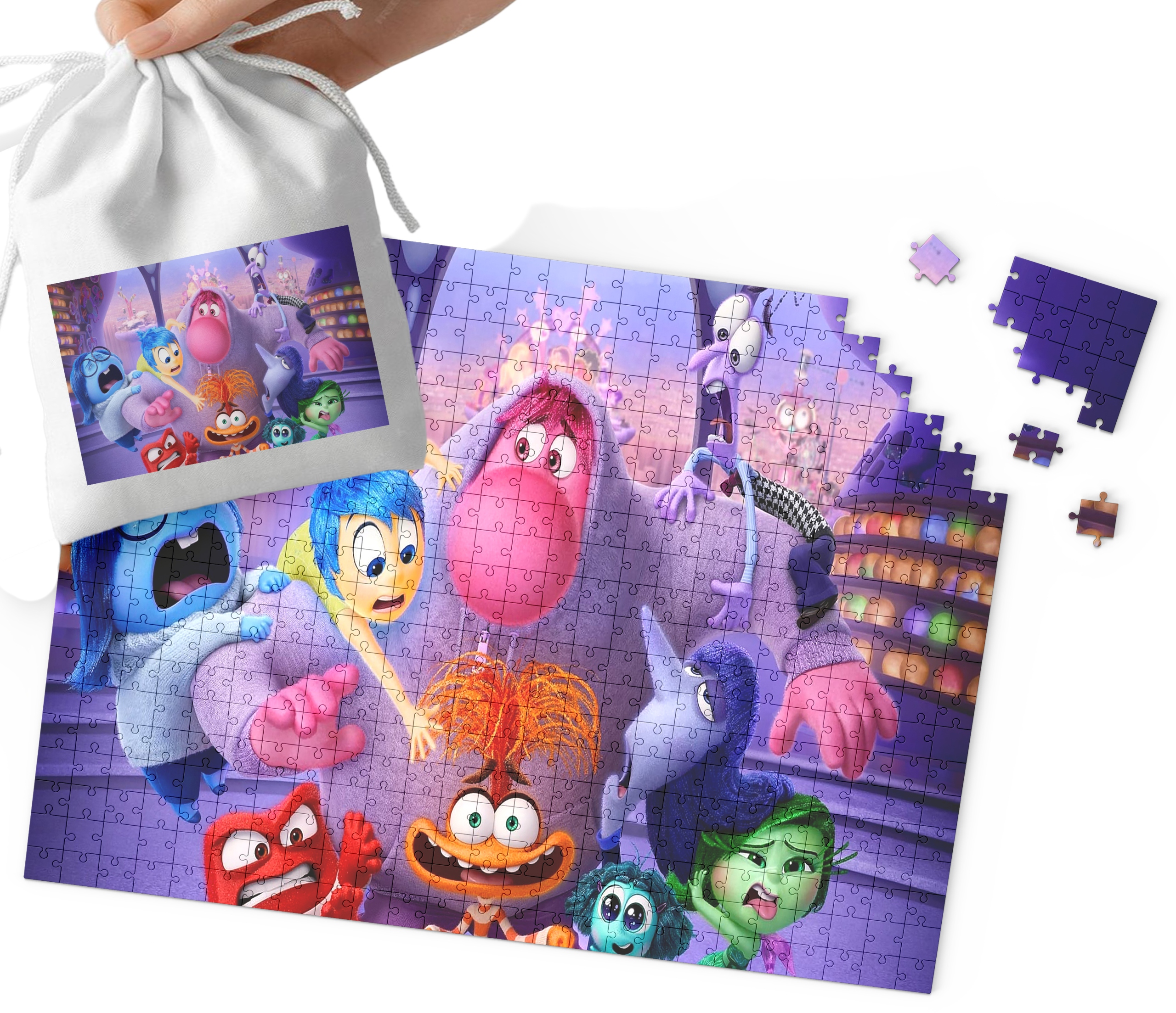 PUZZLE - W Głowie Się Nie Mieści WZORY Z BAJEK PREZENT 96EL + WORECZEK