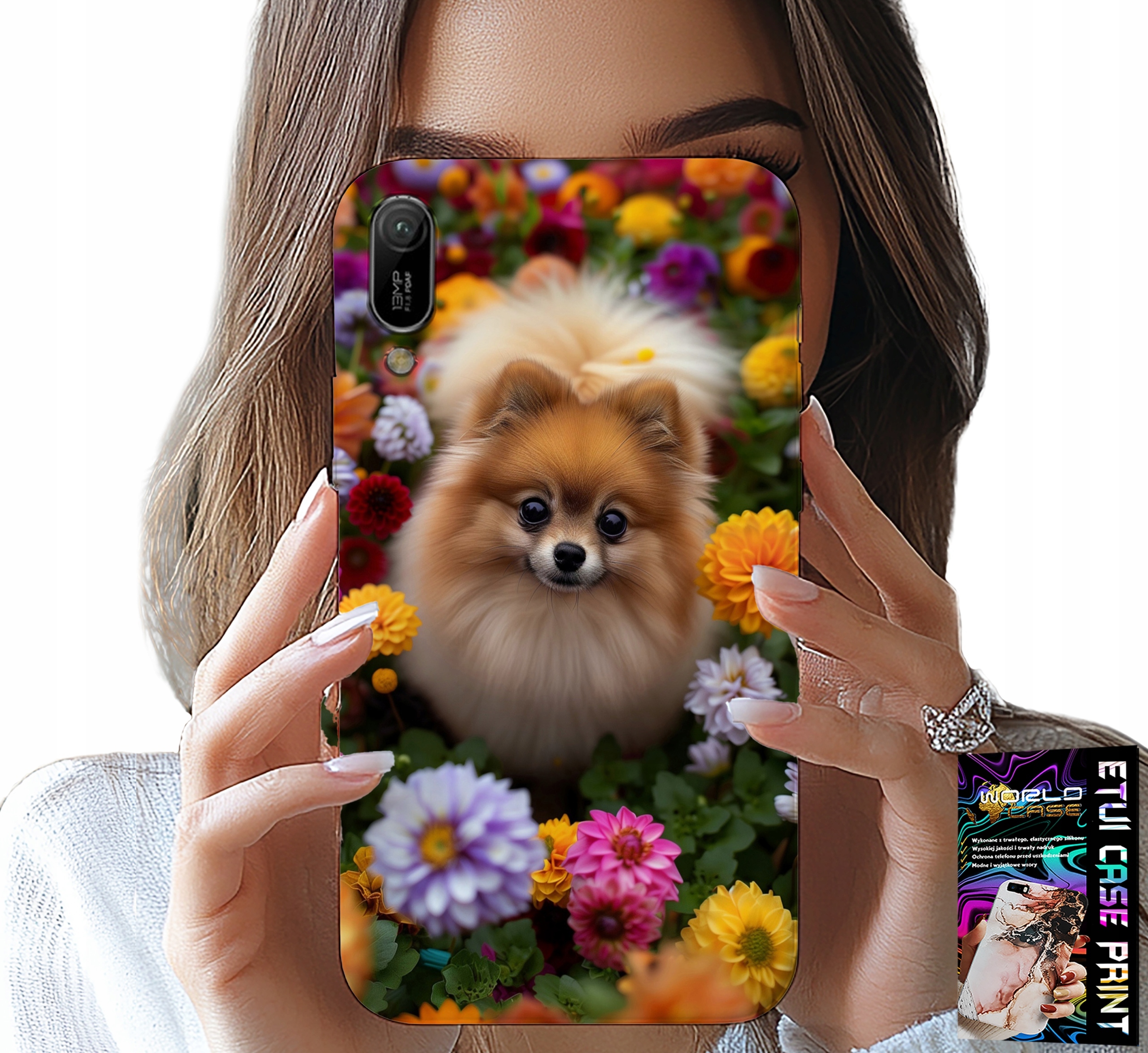 ETUI DO HUAWEI Y6 2019 - SŁODKI PIESEK, POMERANIAN CASE + SZKŁO