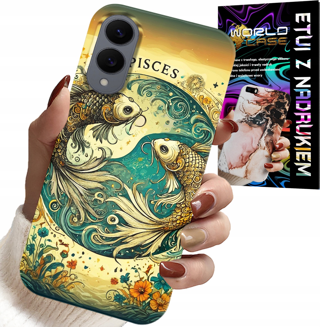 ETUI DO SAMSUNG GALAXY S25 EDGE - ZNAK ZODIAKU, RYBA ASTRONOMIA + FOLIA