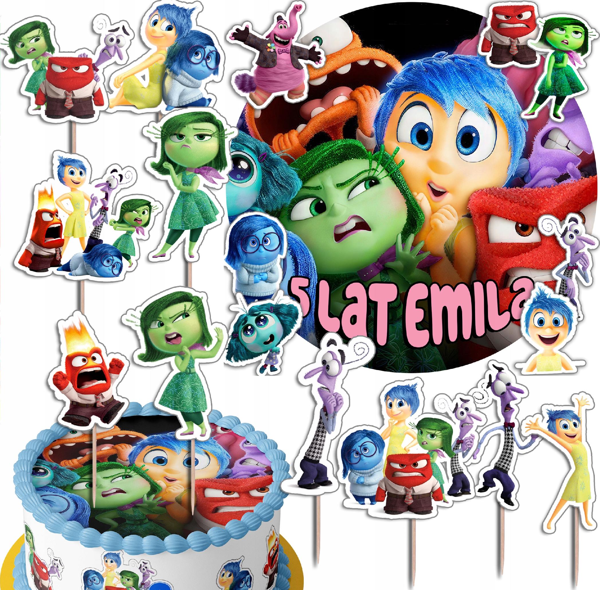 ZESTAW OPŁATEK NA TORT 20CM + TOPPERY - W GŁOWIE SIĘ NIE MI+ IMIĘ 15CM 18CM